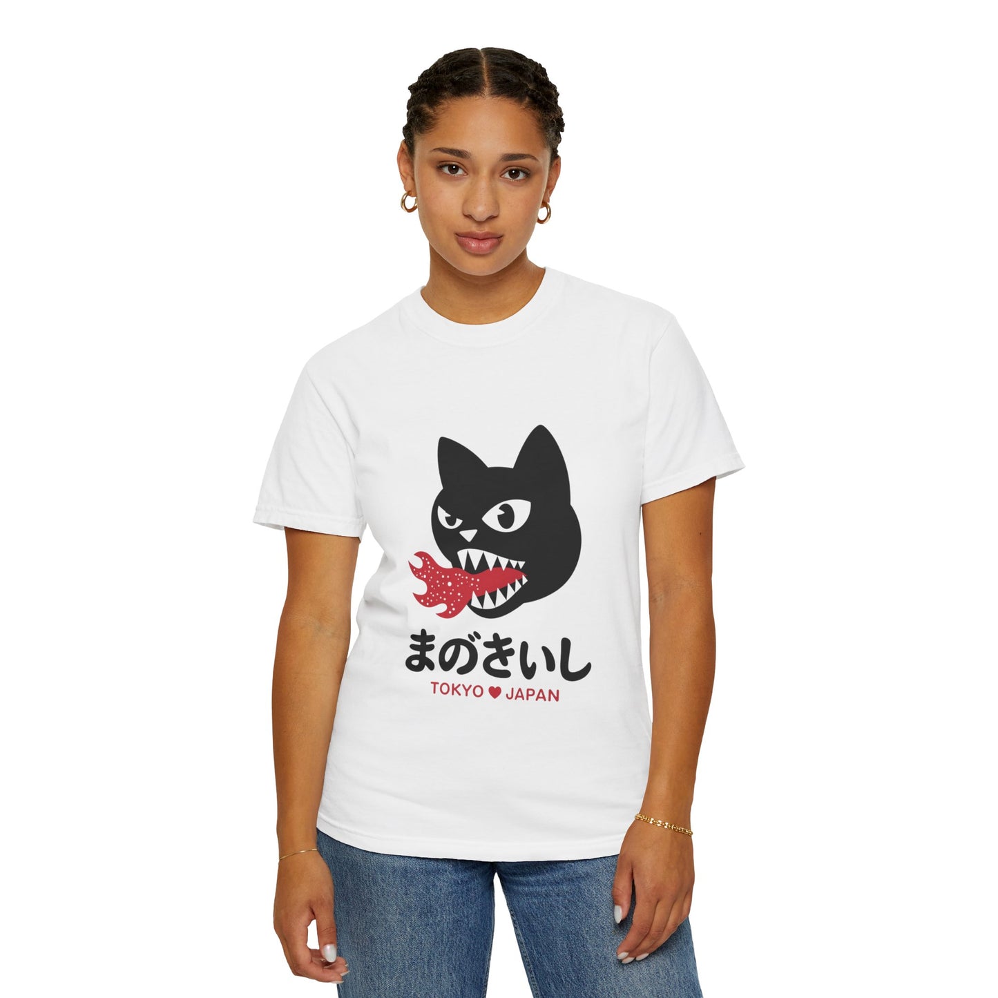 Tokyo Fire Cat Tee – Japanese Graphic Retro-Inspired Shirt