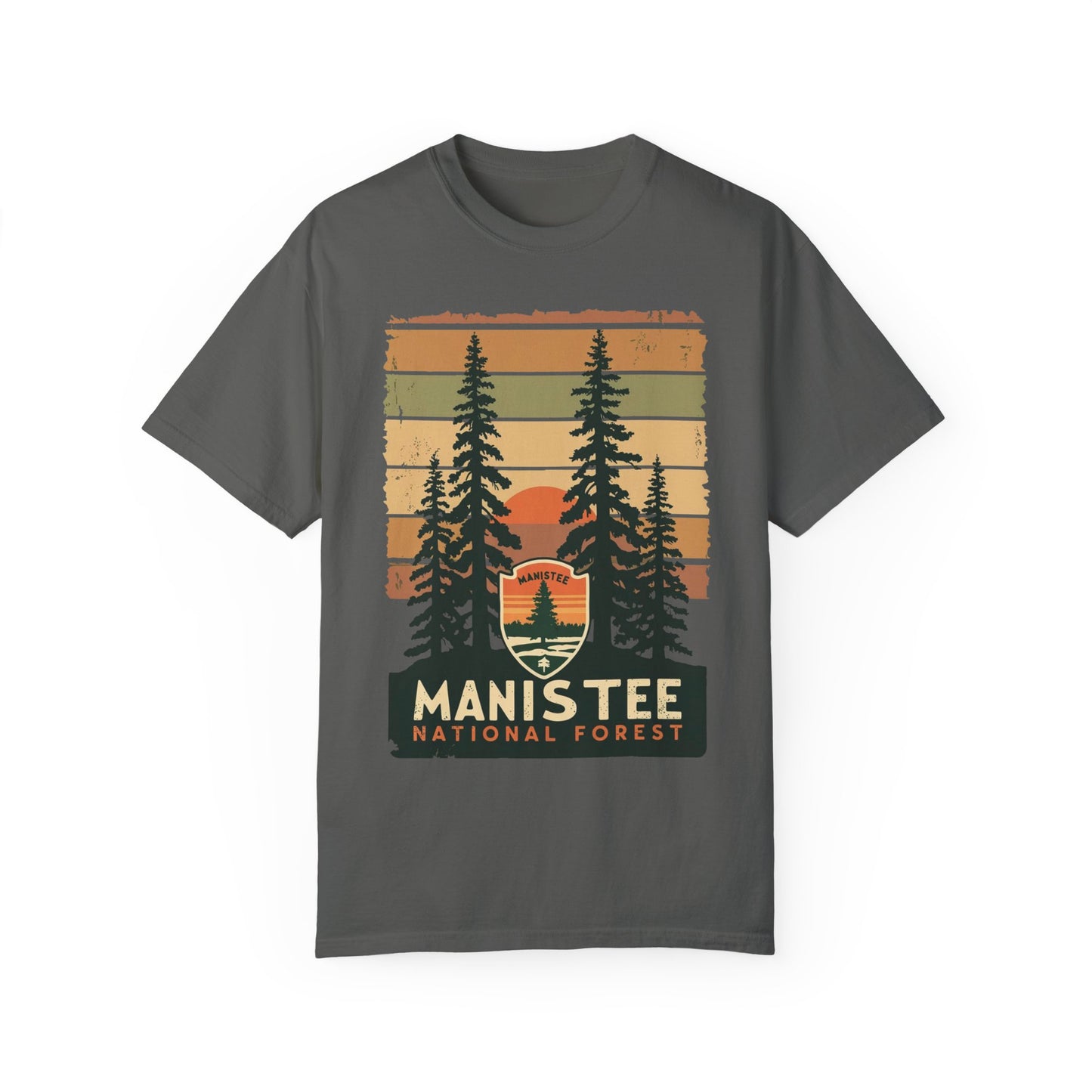 Manistee National Forest Unisex T-Shirt β Michigan Outdoors Shirt with Tree Design, Nature & Hiking Tee