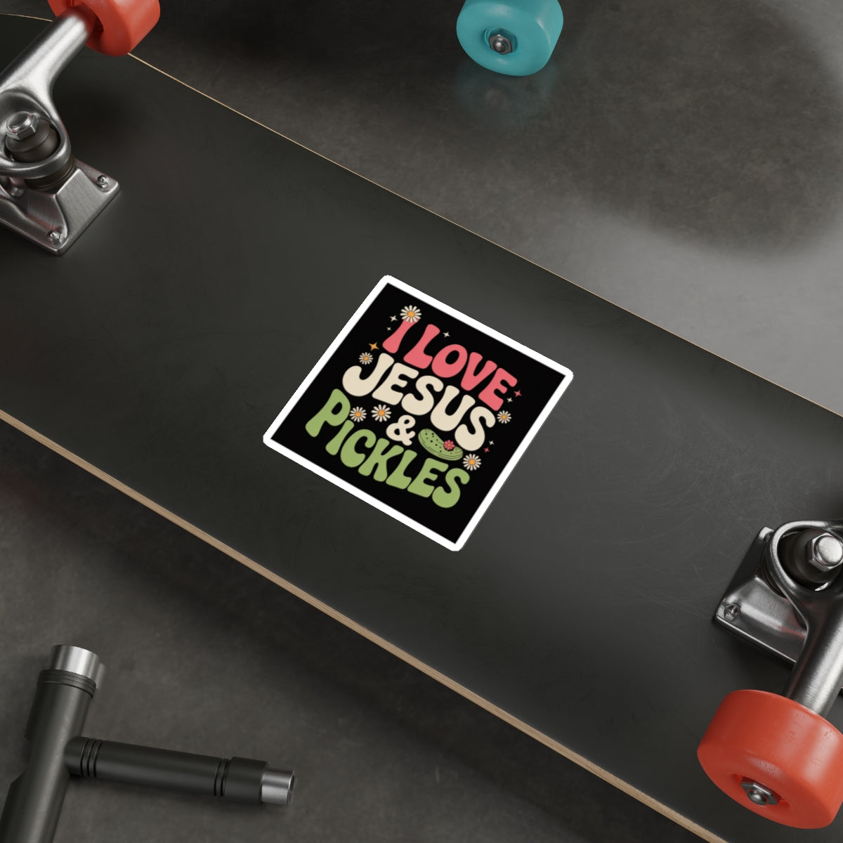I Love Jesus & Pickles Sticker – Die-Cut Vinyl Sticker