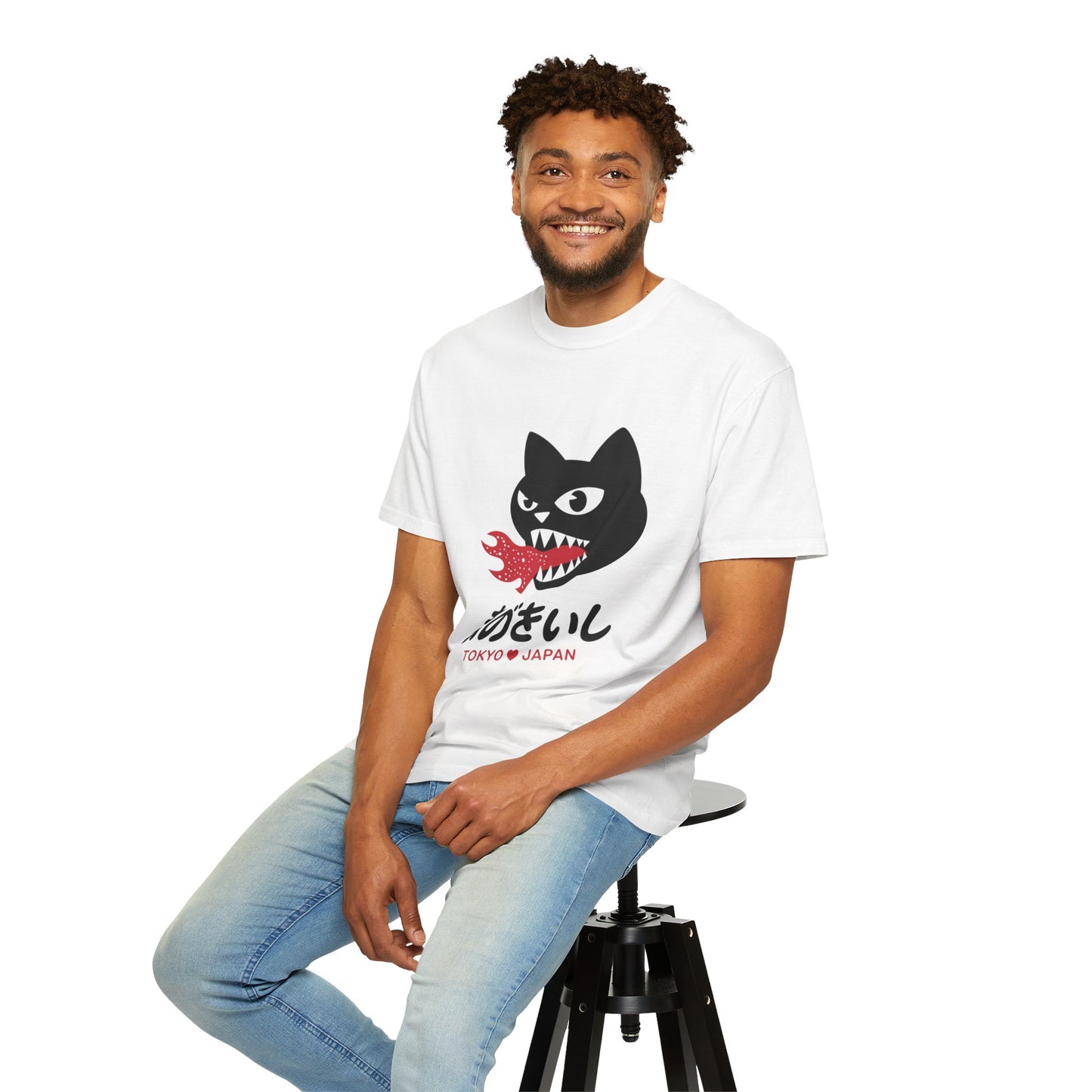 Tokyo Fire Cat Tee – Japanese Graphic Retro-Inspired Shirt