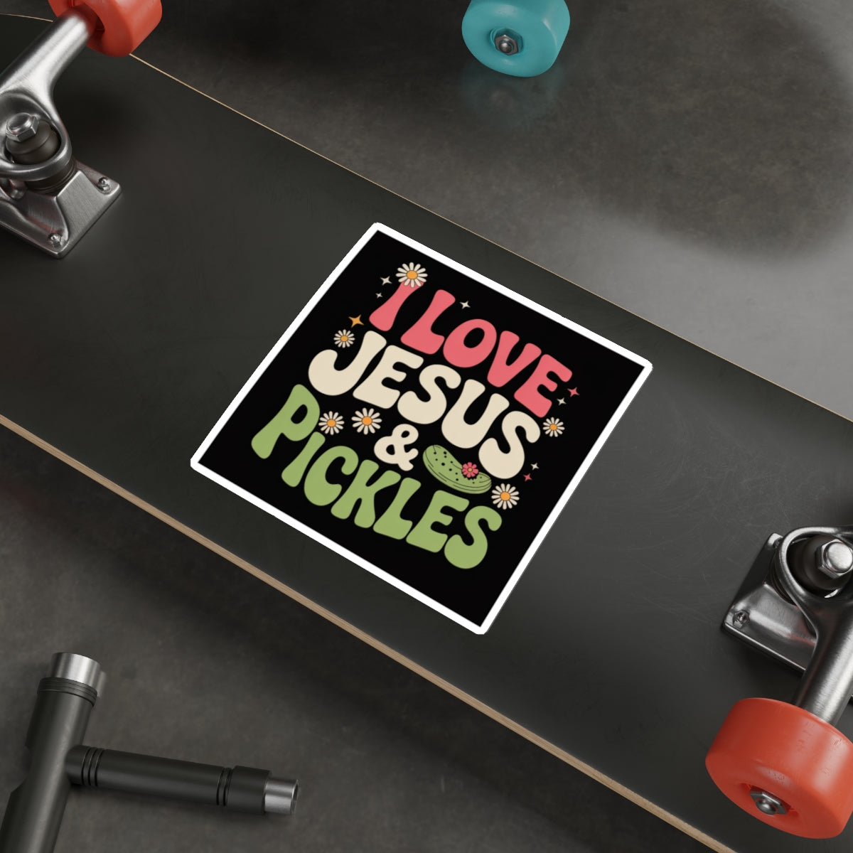 I Love Jesus & Pickles Sticker – Die-Cut Vinyl Sticker
