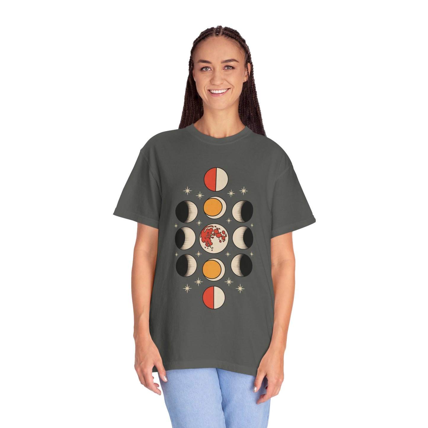 Lunar Phases Tee – Vintage Moon Cycle Graphic Shirt