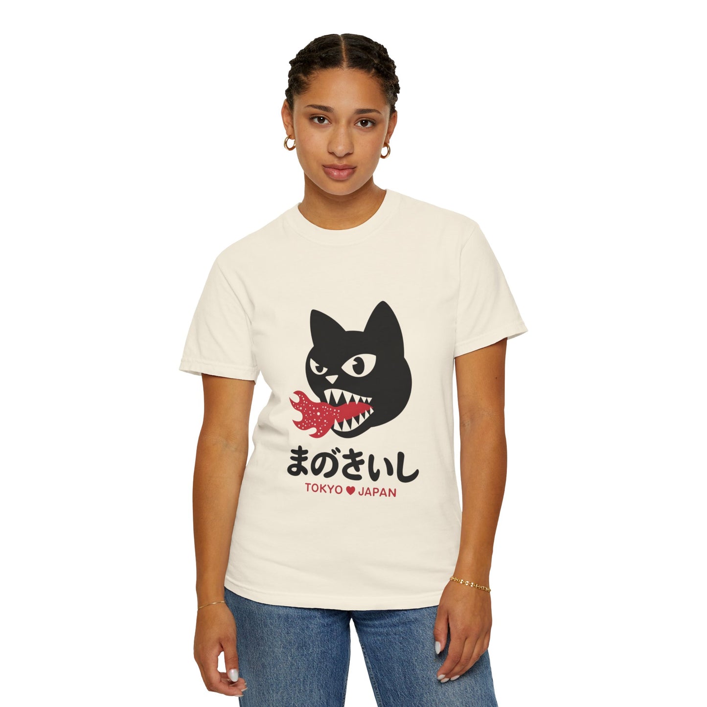 Tokyo Fire Cat Tee – Japanese Graphic Retro-Inspired Shirt