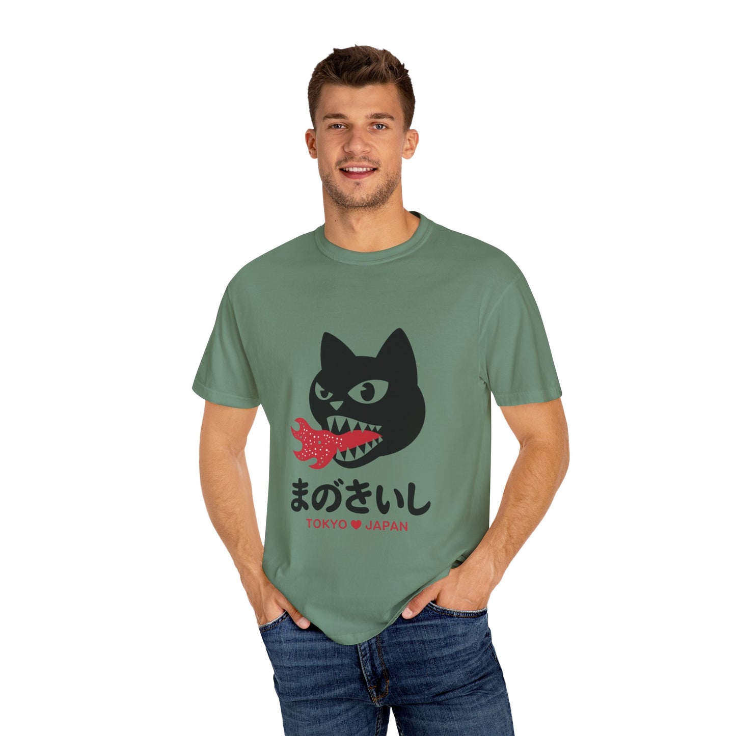 Tokyo Fire Cat Tee – Japanese Graphic Retro-Inspired Shirt
