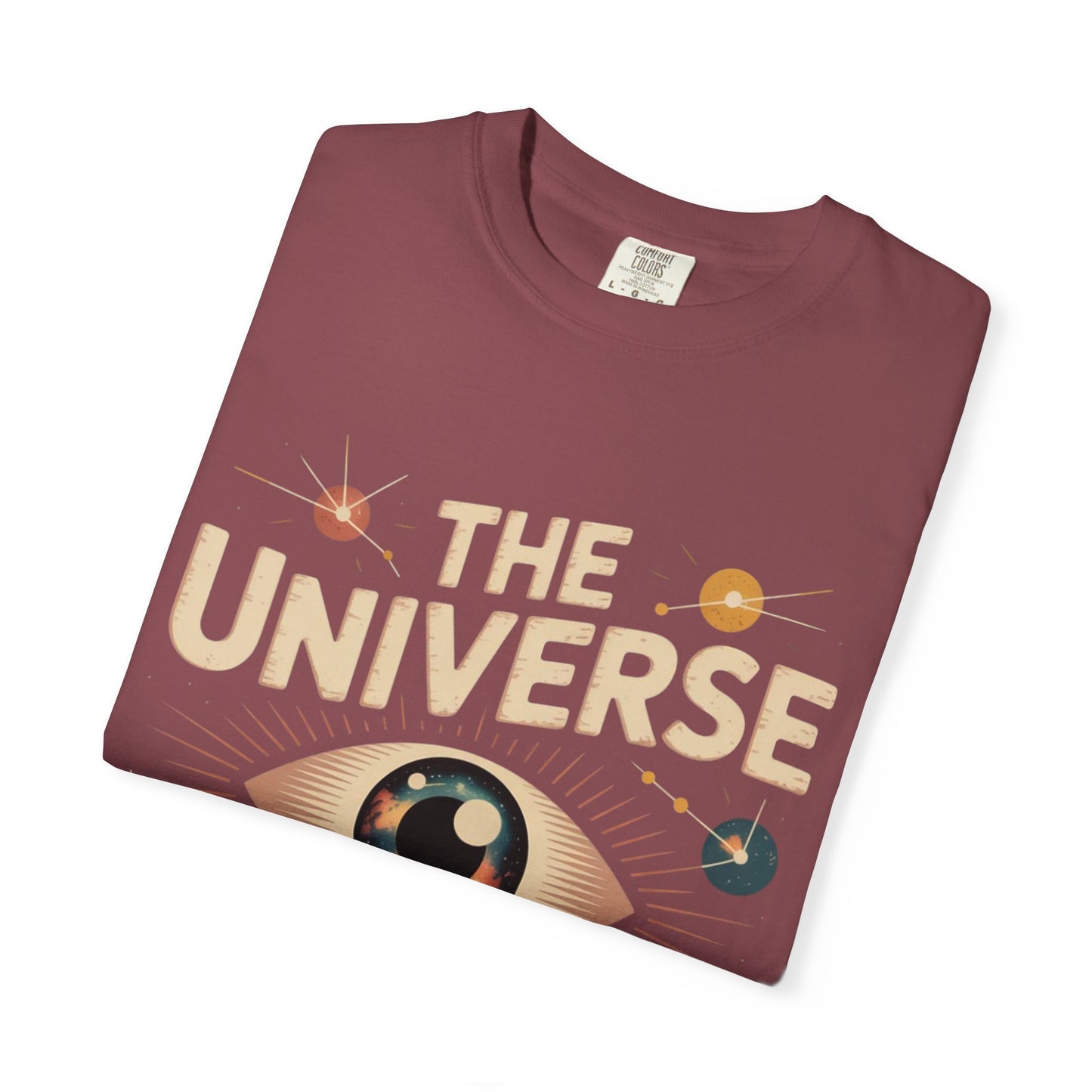 The Universe Has My Back Tee – Cosmic Eye Spiritual Comfort Colors T-Shirt