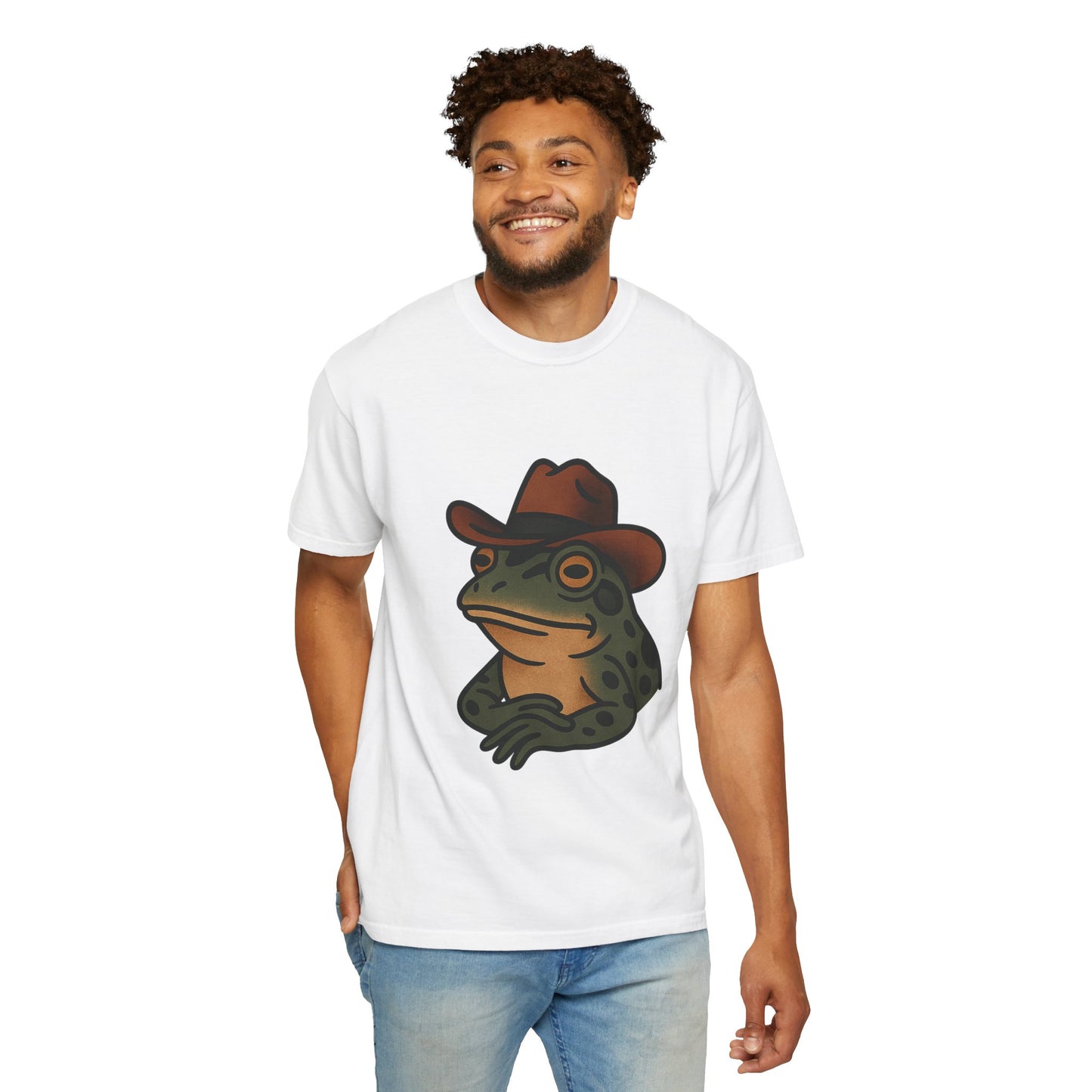 Cowboy Frog Tattoo Tee – Comfort Colors Unisex Garment-Dyed T-Shirt