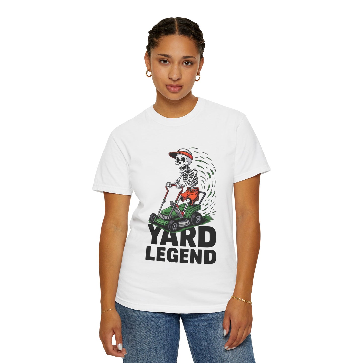 Yard Legend Skeleton Tee – Funny Lawn Mowing Comfort Colors T-Shirt
