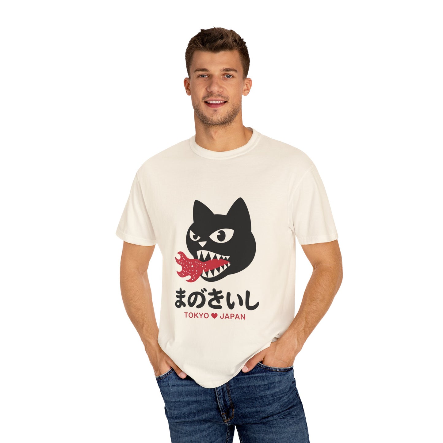 Tokyo Fire Cat Tee – Japanese Graphic Retro-Inspired Shirt
