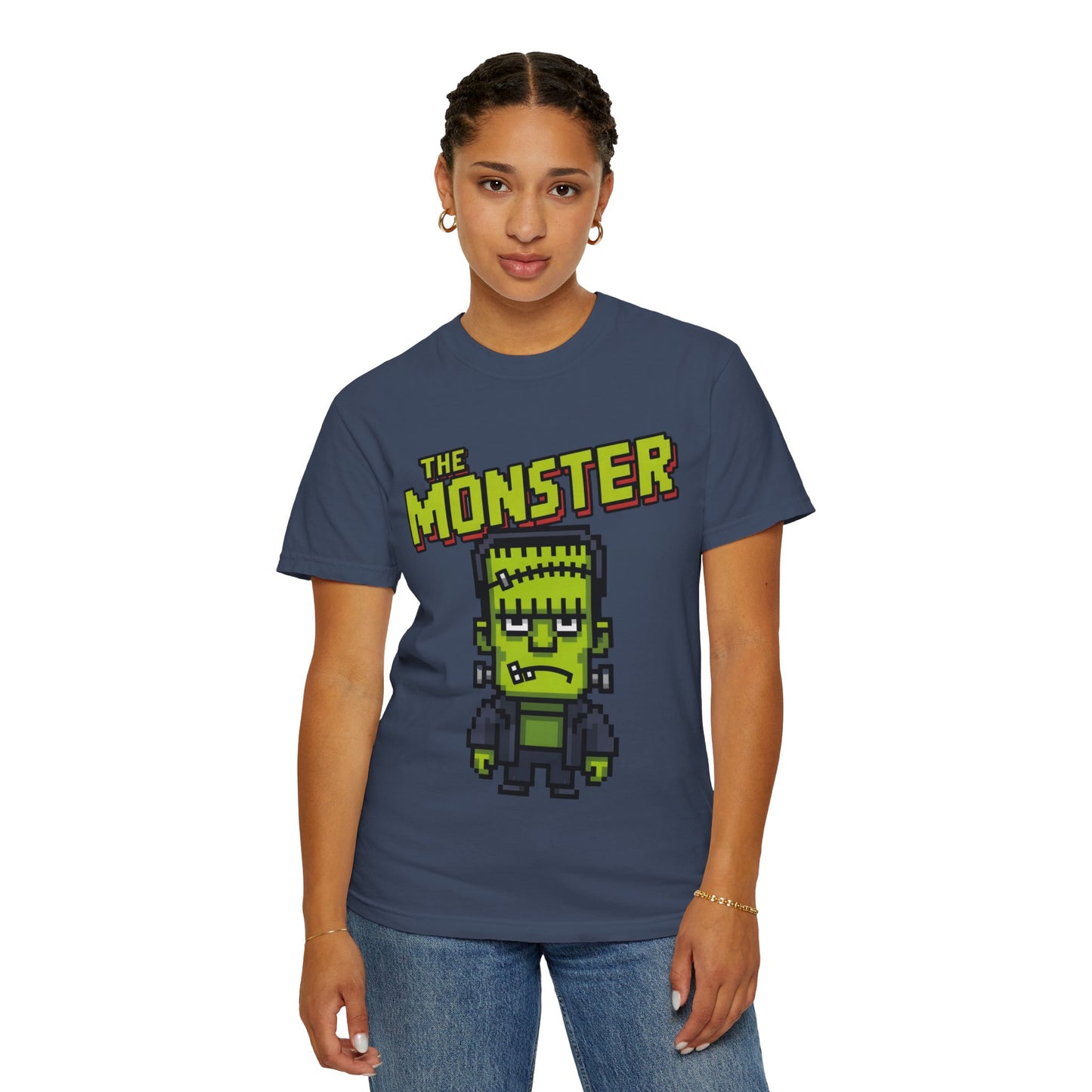 The Monster Pixel Art Tee – Retro Frankenstein Gaming Shirt