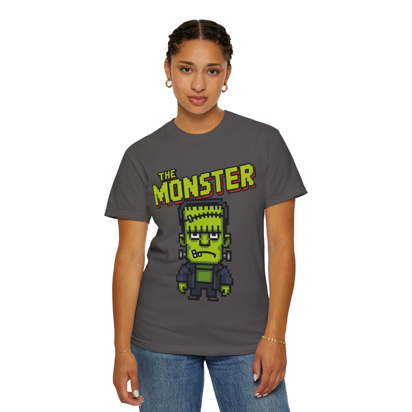 The Monster Pixel Art Tee – Retro Frankenstein Gaming Shirt