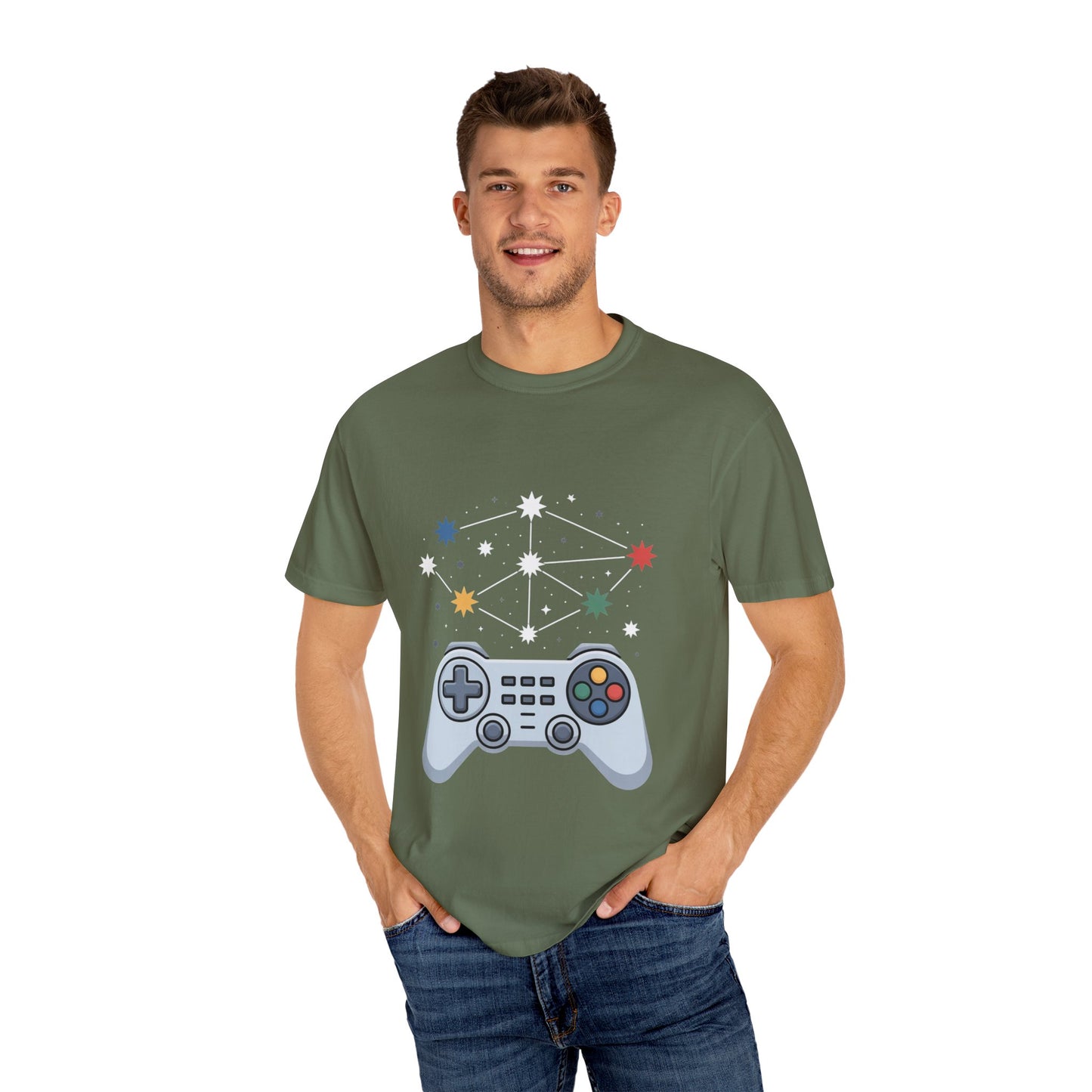 Game Galaxy Tee – Cosmic Gaming Controller Comfort Colors T-Shirt