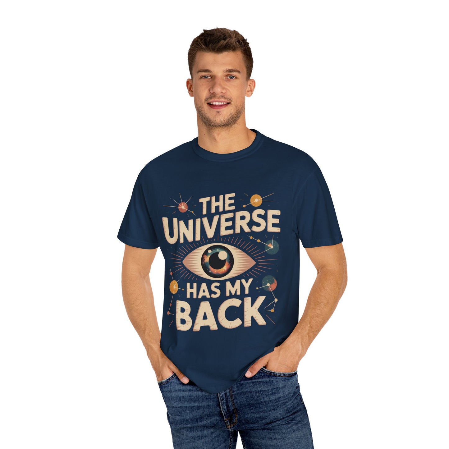 The Universe Has My Back Tee – Cosmic Eye Spiritual Comfort Colors T-Shirt