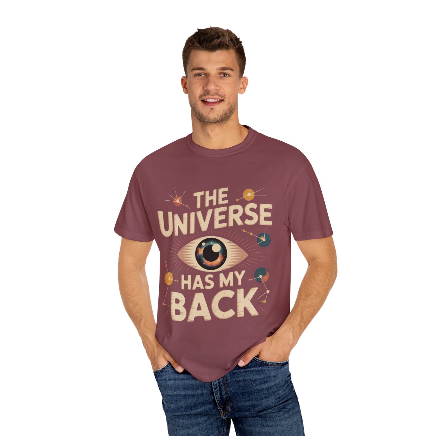 The Universe Has My Back Tee – Cosmic Eye Spiritual Comfort Colors T-Shirt