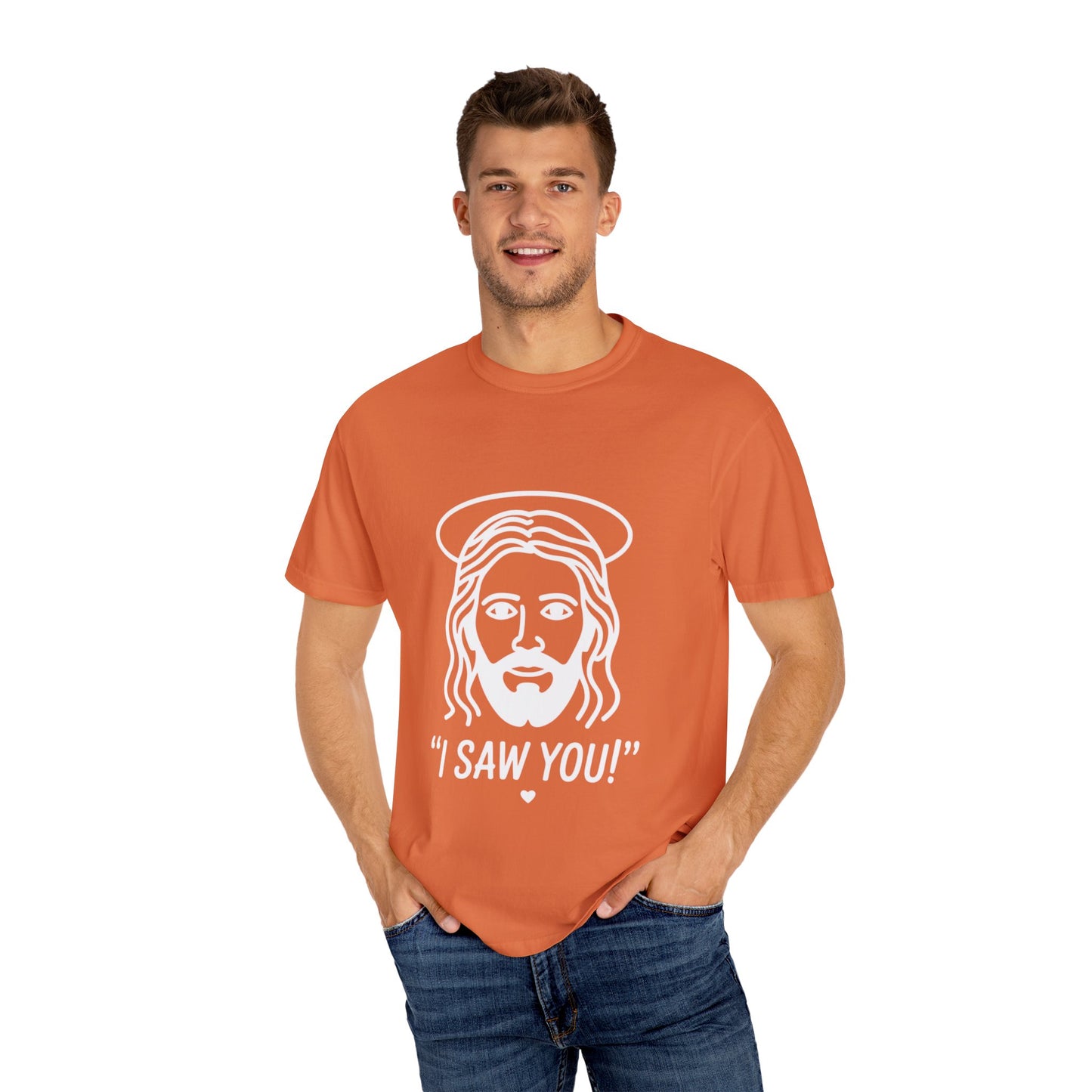 I Saw You Jesus Tee – Funny Minimal Christian Graphic Shirt