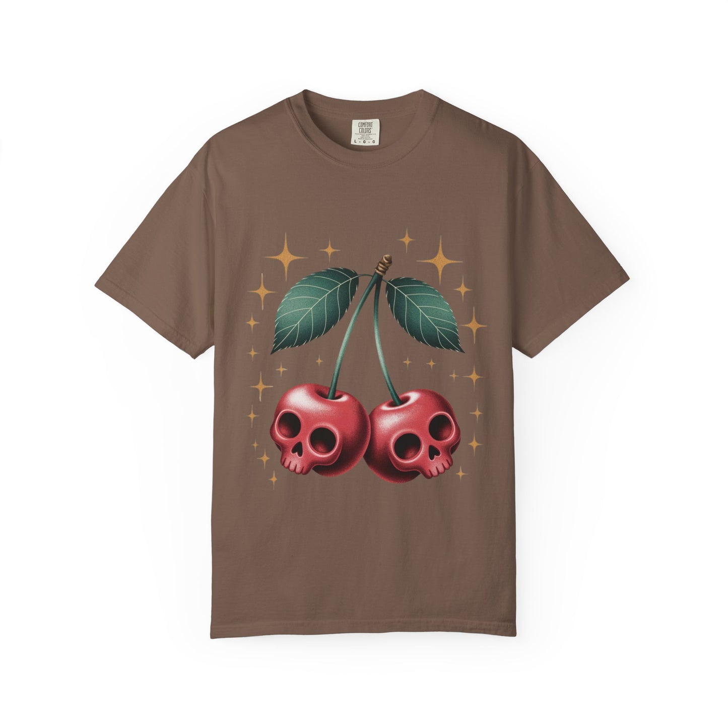 Cherry Skulls Tee – Dark Fruit Comfort Colors Graphic T-Shirt