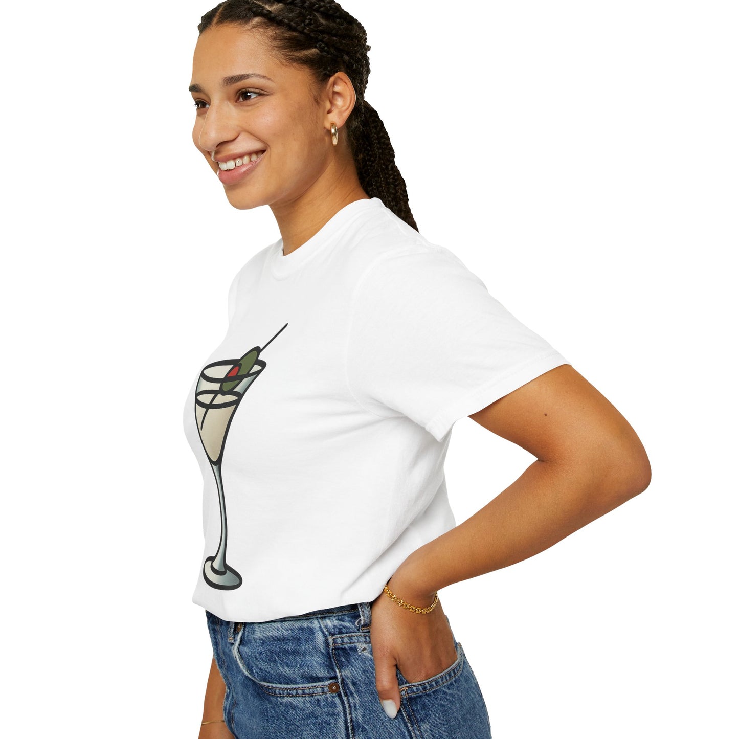 Classic Martini Glass Tee – Comfort Colors Unisex Garment-Dyed T-Shirt