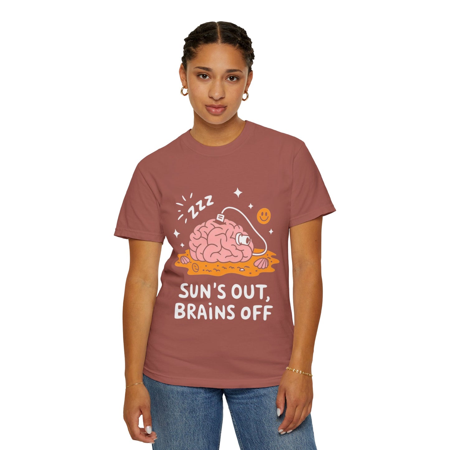 Sun’s Out, Brains Off Tee – Funny Summer Beach Brain Shirt