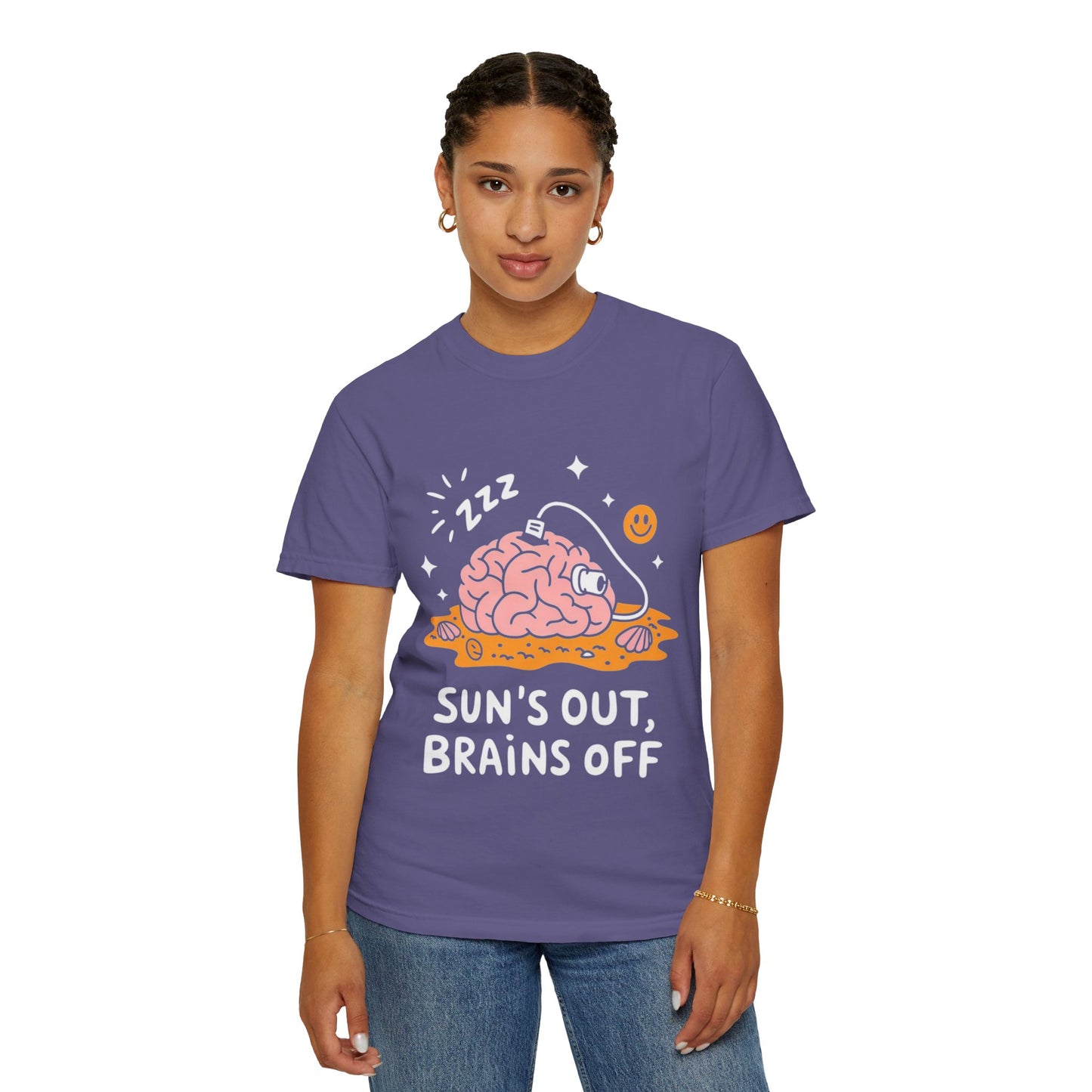 Sun’s Out, Brains Off Tee – Funny Summer Beach Brain Shirt