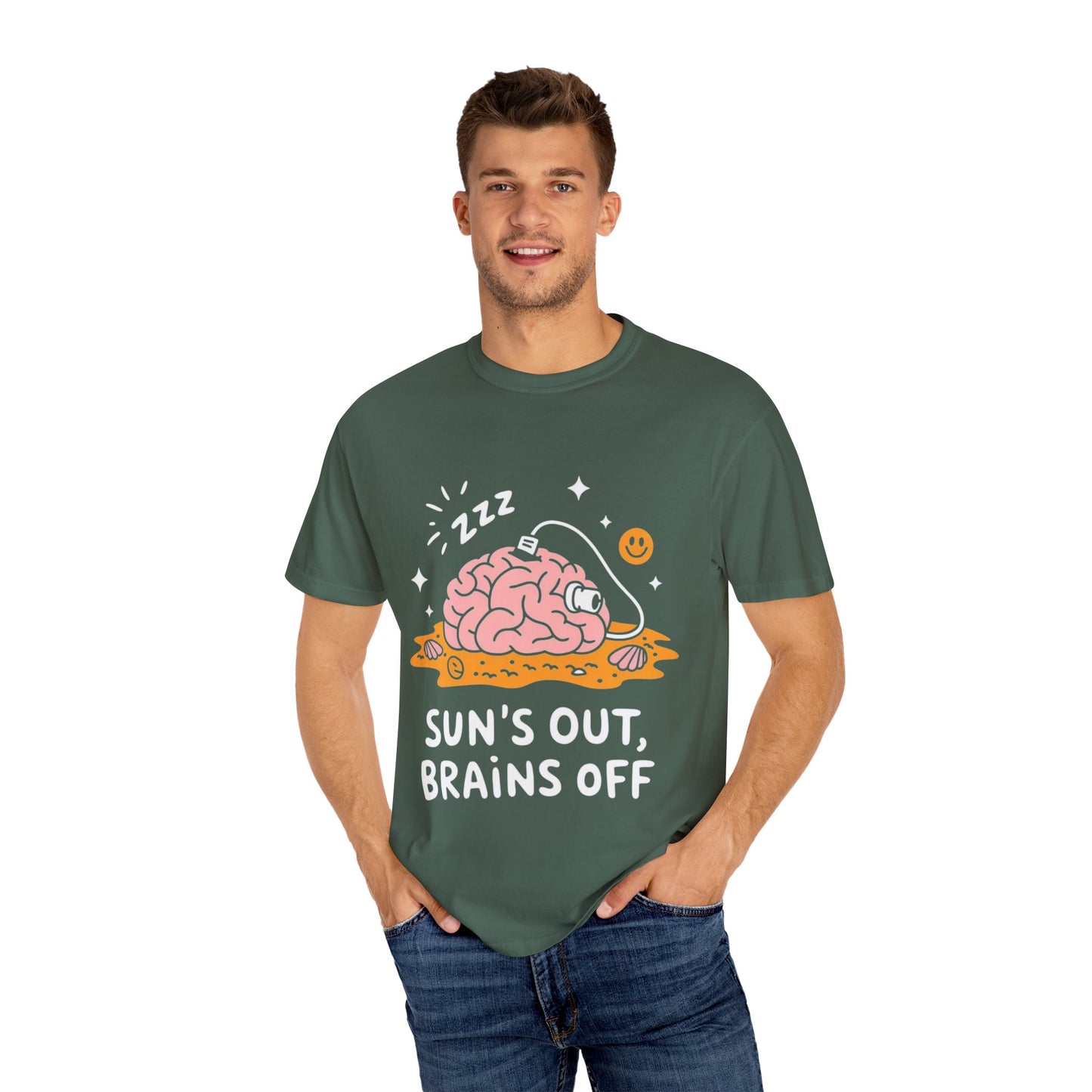 Sun’s Out, Brains Off Tee – Funny Summer Beach Brain Shirt