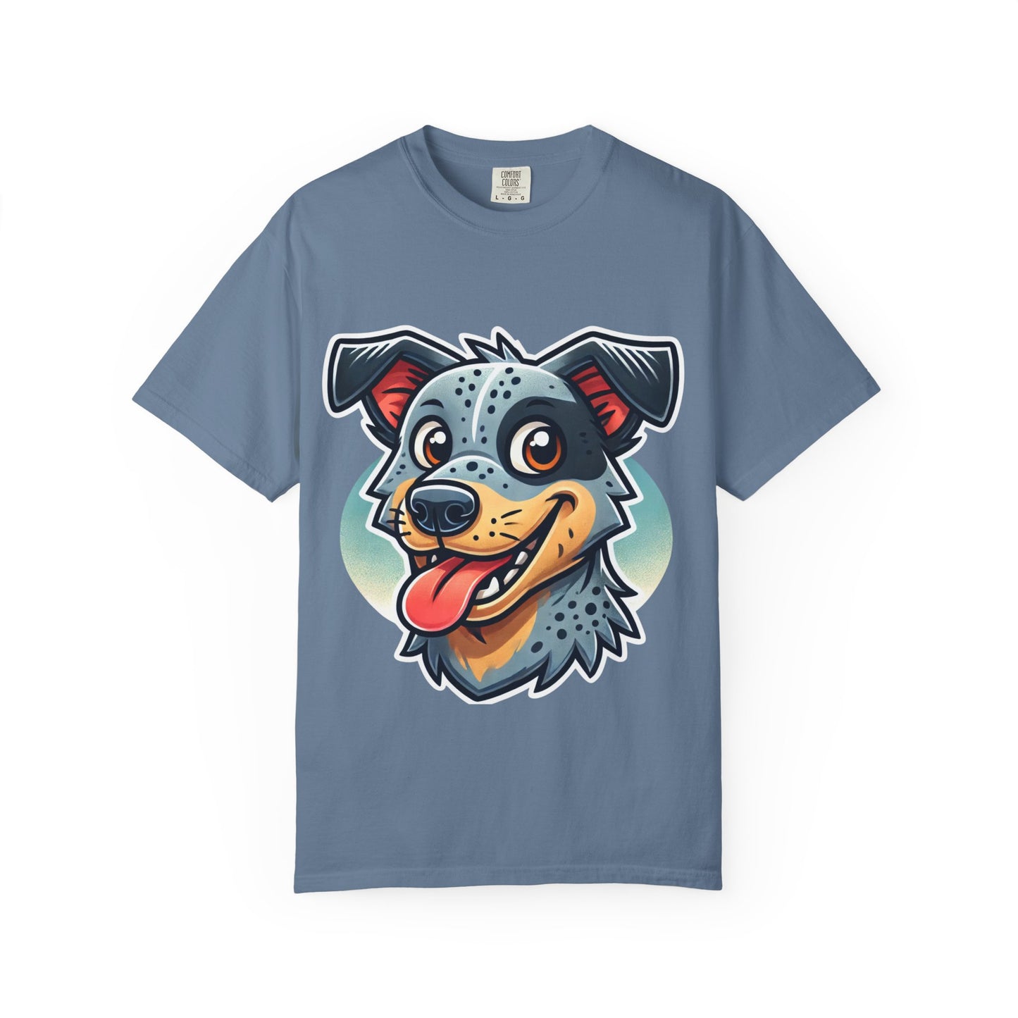 Comfort Colors Unisex Garment-Dyed T-Shirt | Hand-Drawn Blue Heeler (Australian Cattle Dog) Graphic Tee