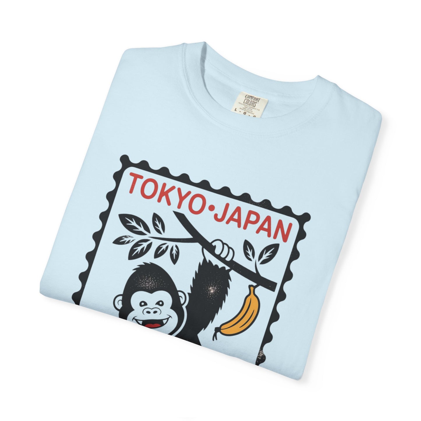 Tokyo Banana Gorilla Tee – Japanese Stamp-Inspired Comfort Colors T-Shirt