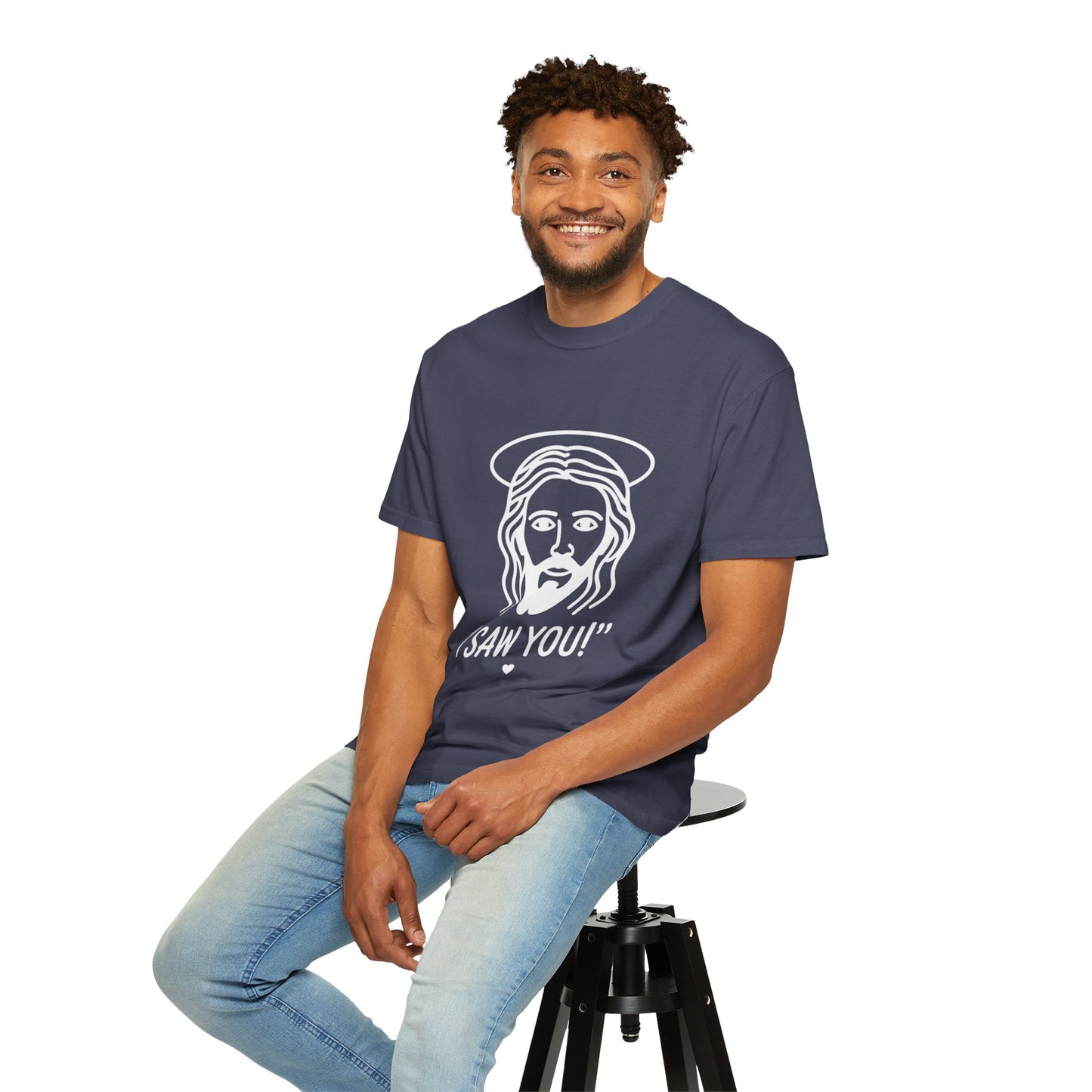 I Saw You Jesus Tee – Funny Minimal Christian Graphic Shirt