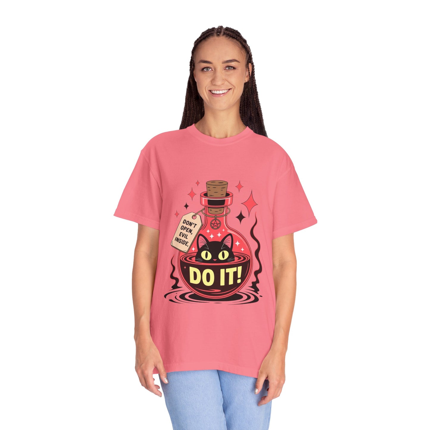 Evil Cat Potion Tee – Gothic Bottle Familiar Comfort Colors T-Shirt