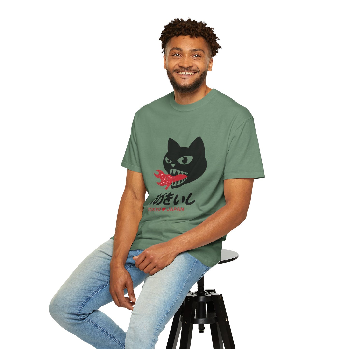 Tokyo Fire Cat Tee – Japanese Graphic Retro-Inspired Shirt