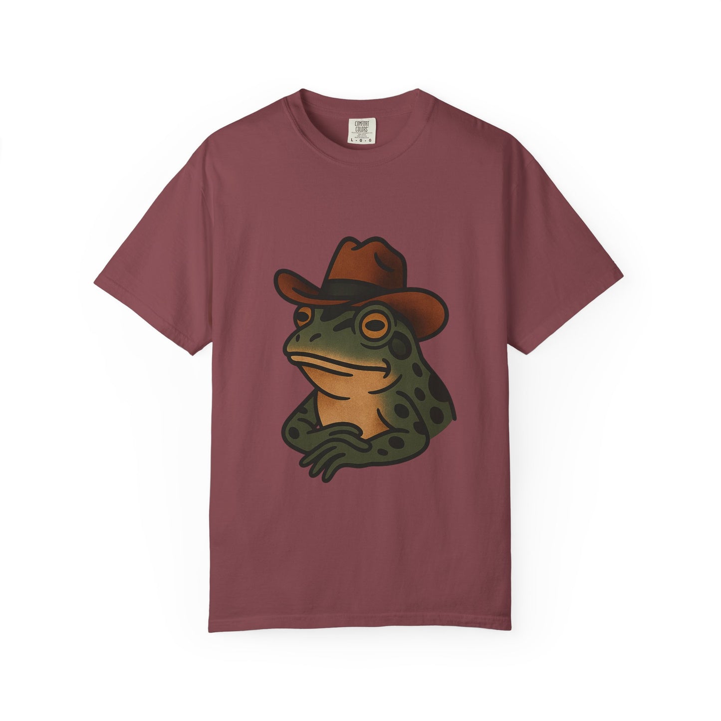 Cowboy Frog Tattoo Tee – Comfort Colors Unisex Garment-Dyed T-Shirt