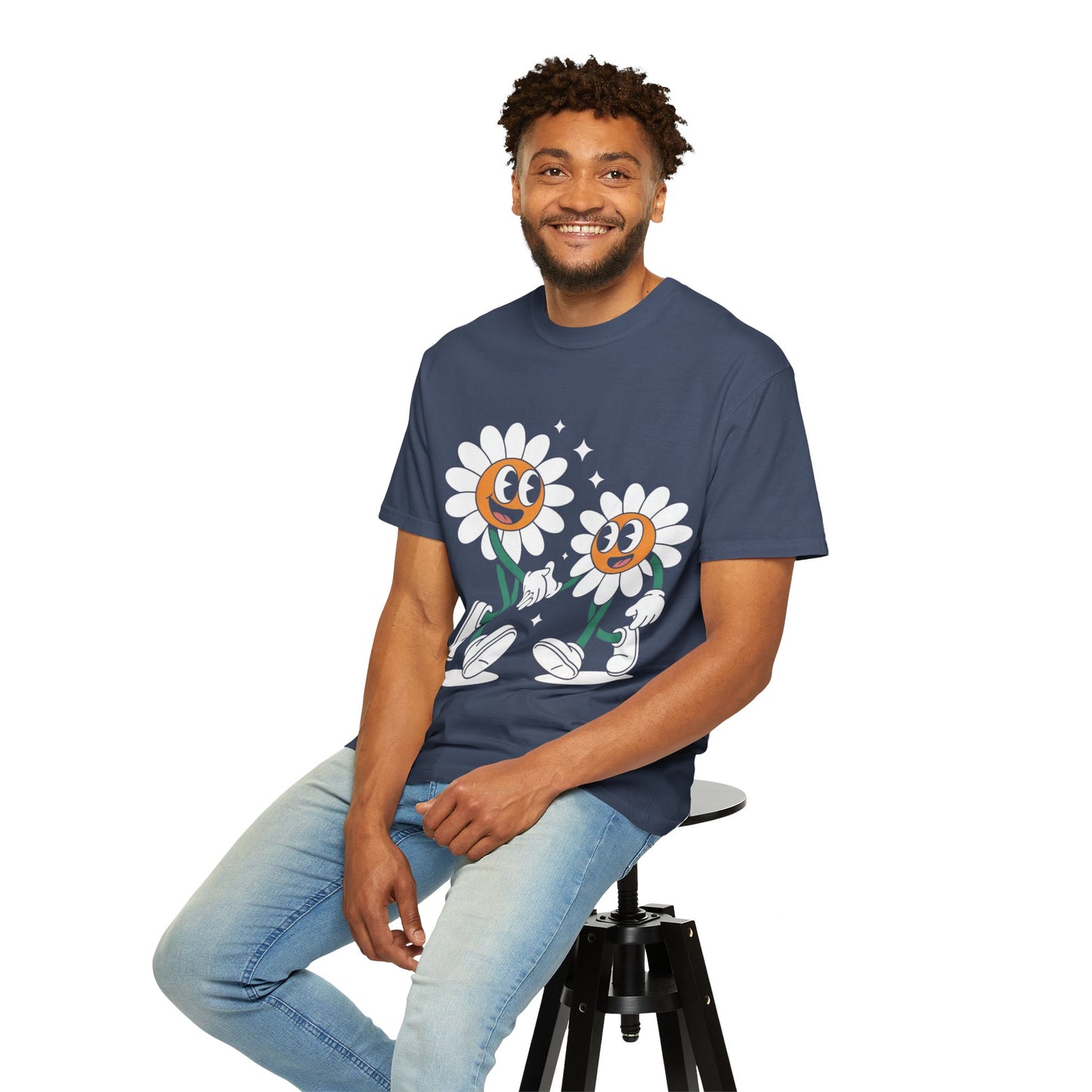 Flower Friends Tee – Retro Cartoon Daisy T-Shirt