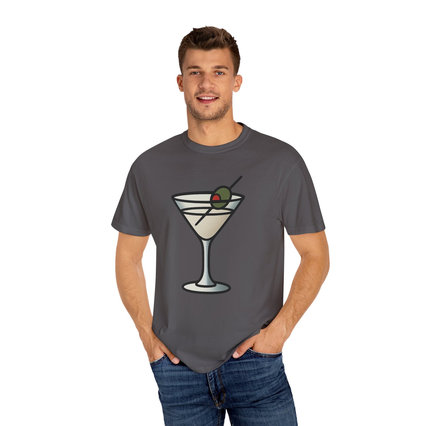 Classic Martini Glass Tee – Comfort Colors Unisex Garment-Dyed T-Shirt
