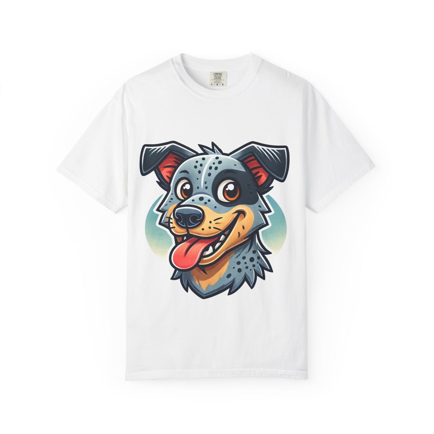 Comfort Colors Unisex Garment-Dyed T-Shirt | Hand-Drawn Blue Heeler (Australian Cattle Dog) Graphic Tee