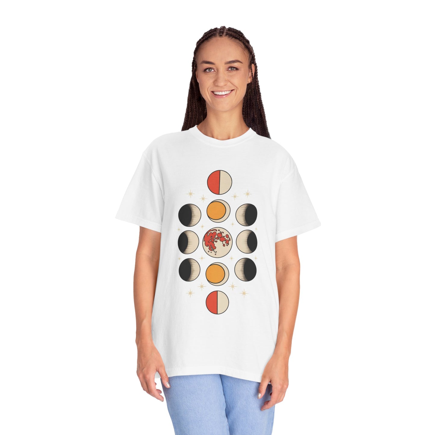 Lunar Phases Tee – Vintage Moon Cycle Graphic Shirt