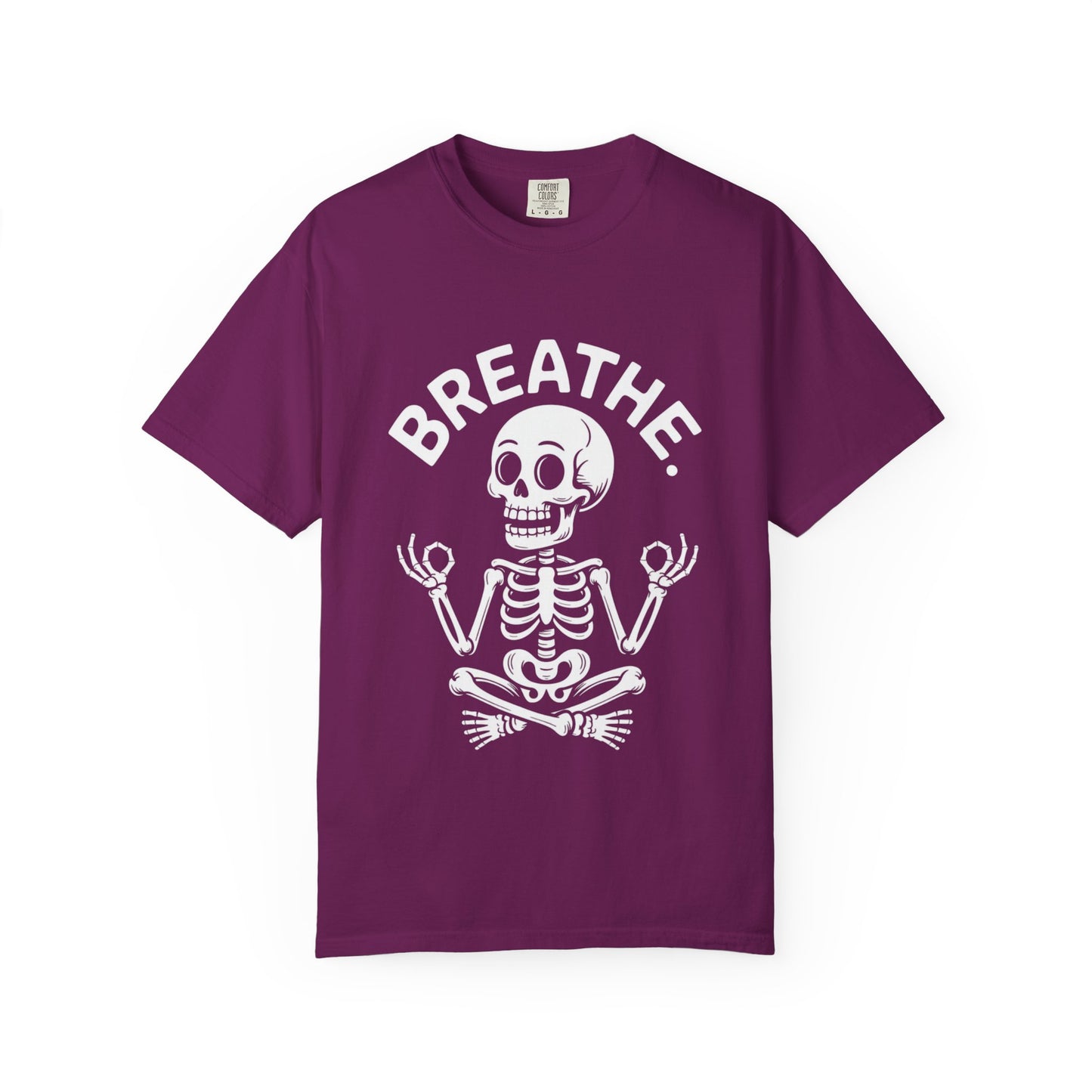 Breathe Skeleton Yoga Tee – Meditating Bones Shirt