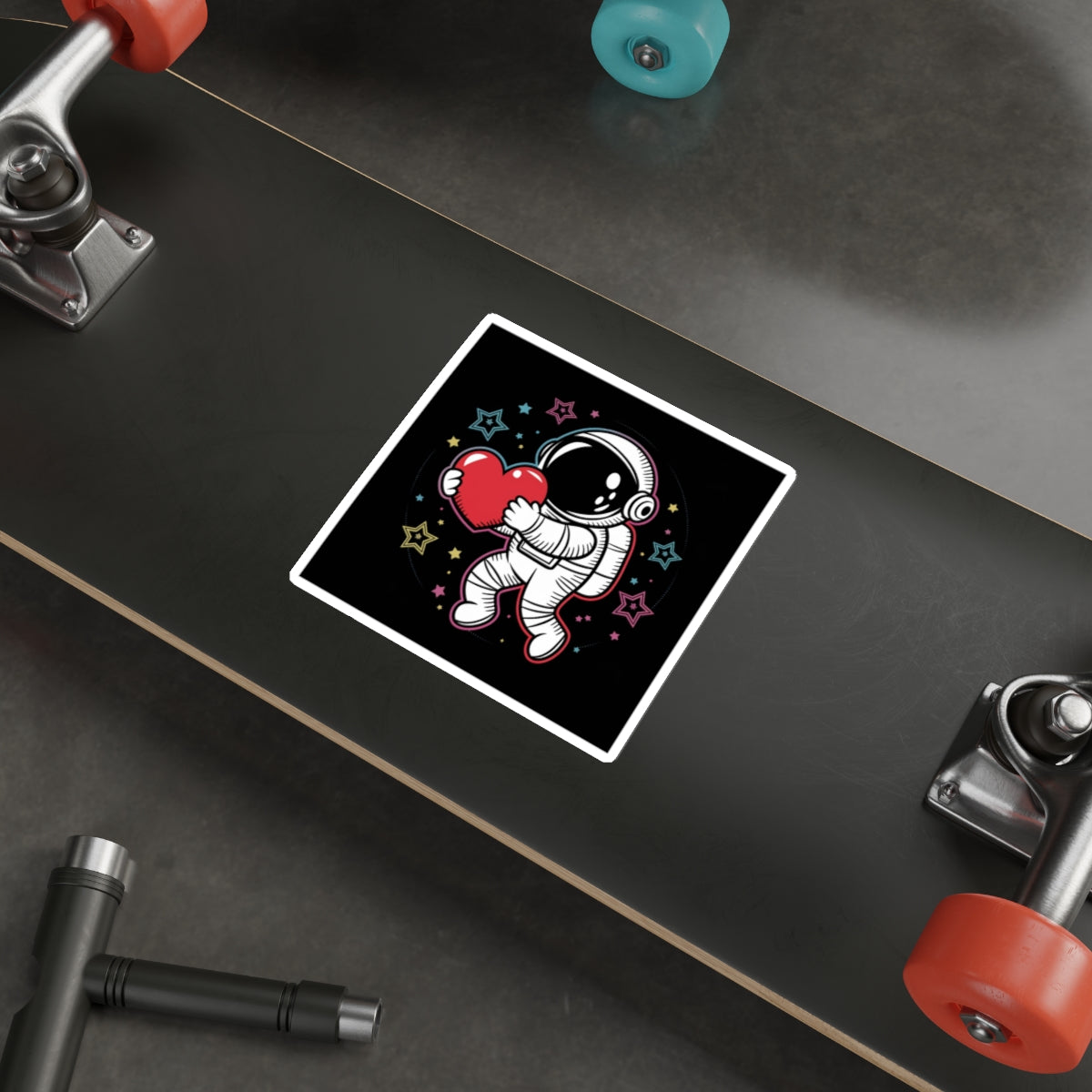 Space Love Astronaut Sticker – Die-Cut Vinyl Sticker