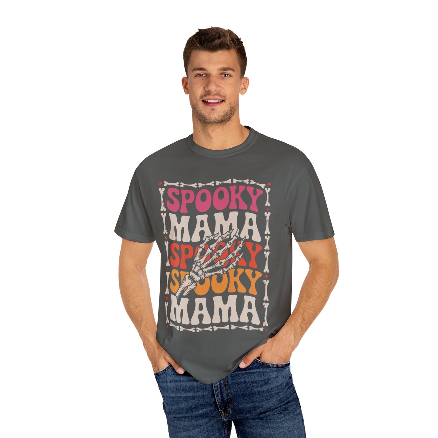 Spooky Mama Tee – Retro Halloween Skeleton Shirt
