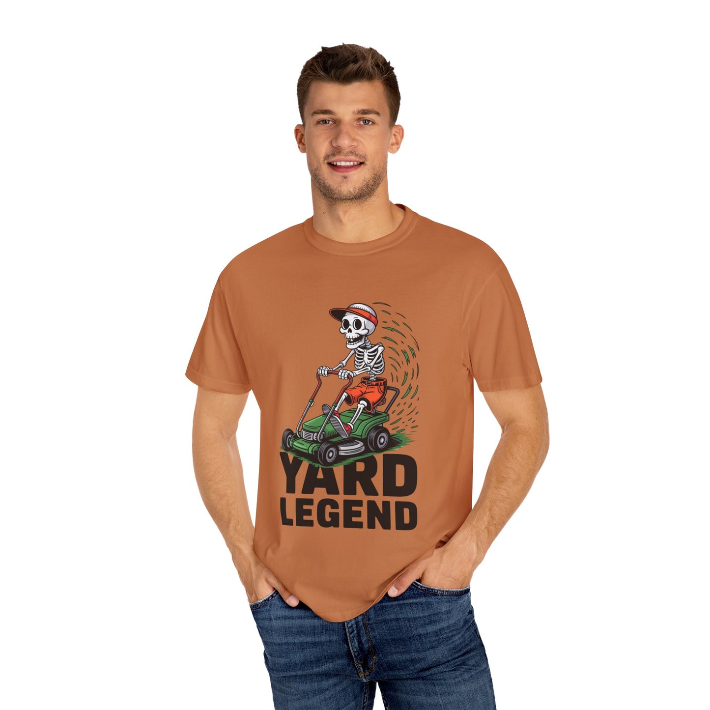 Yard Legend Skeleton Tee – Funny Lawn Mowing Comfort Colors T-Shirt