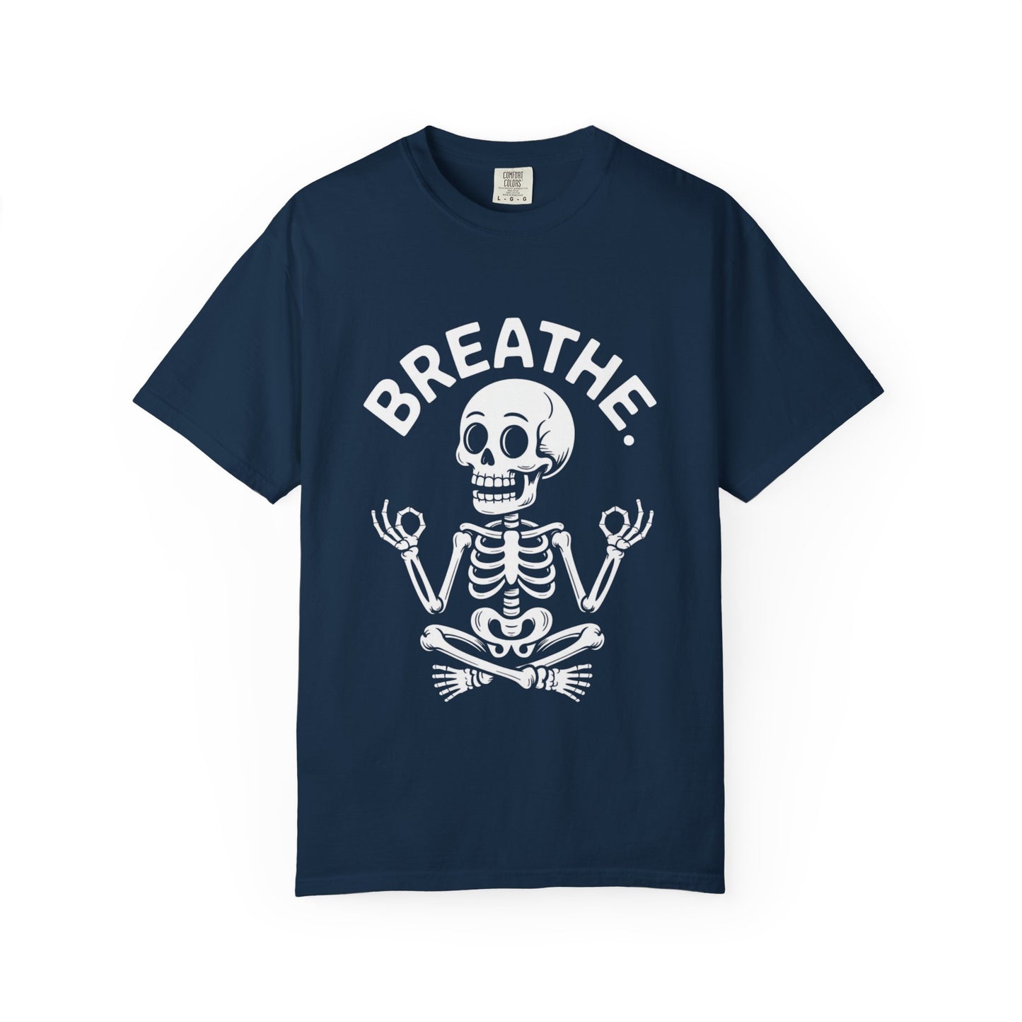 Breathe Skeleton Yoga Tee – Meditating Bones Shirt