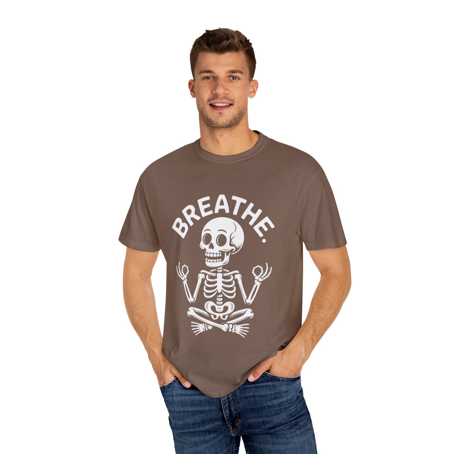 Breathe Skeleton Yoga Tee – Meditating Bones Shirt