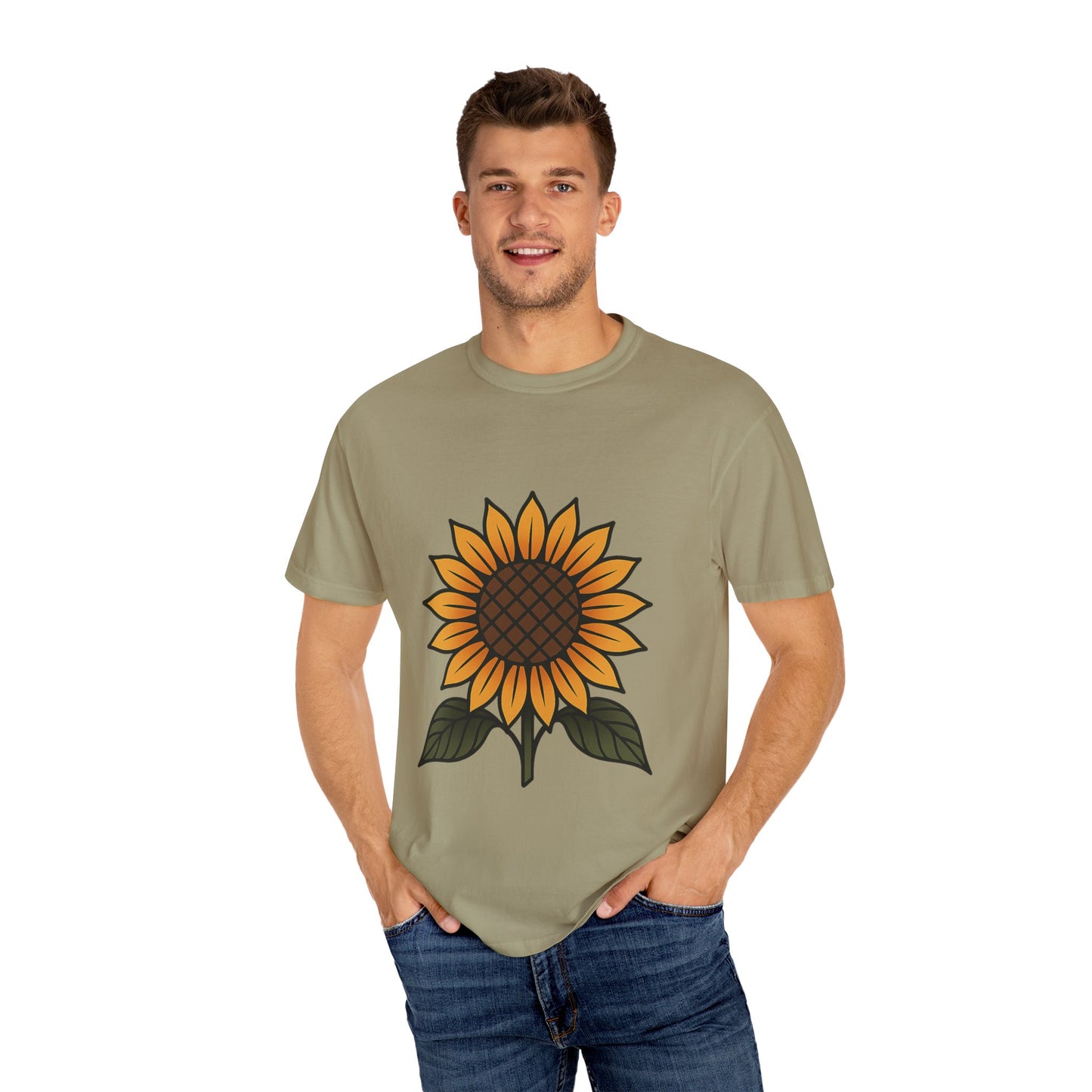 Sunflower Flash Tattoo Tee – Comfort Colors Unisex Garment-Dyed T-Shirt