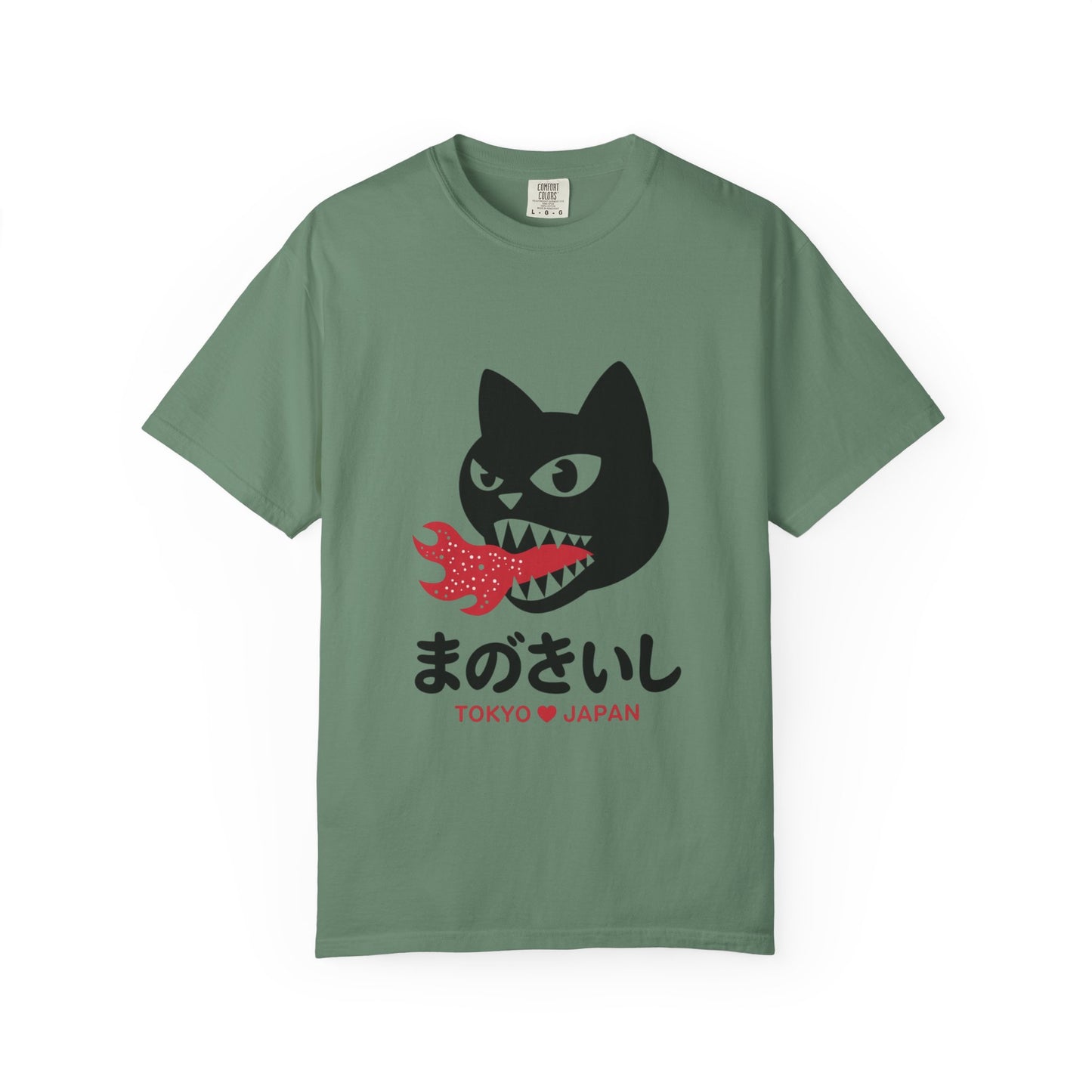 Tokyo Fire Cat Tee – Japanese Graphic Retro-Inspired Shirt