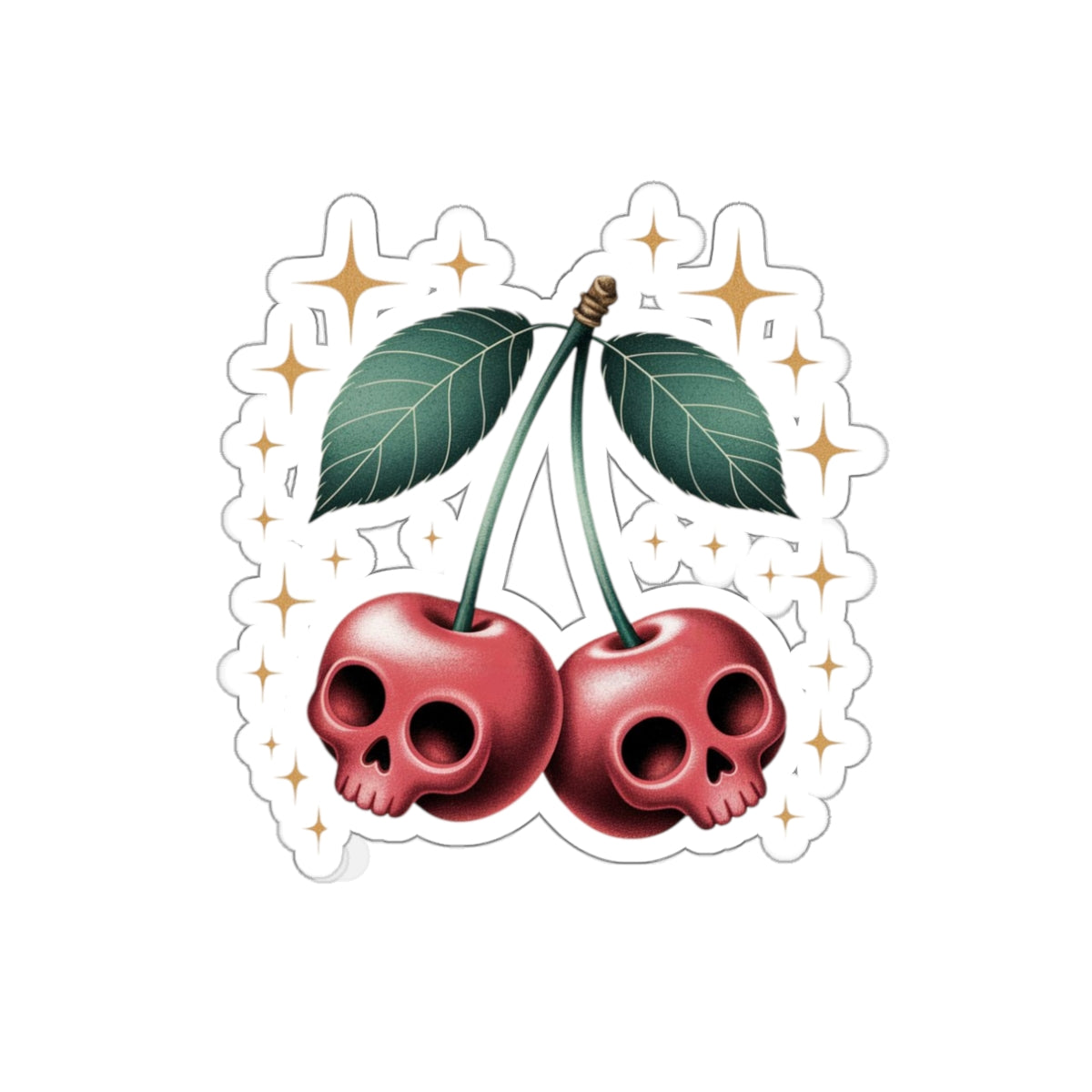 Cherry Skulls Sticker – Die-Cut Vinyl Sticker