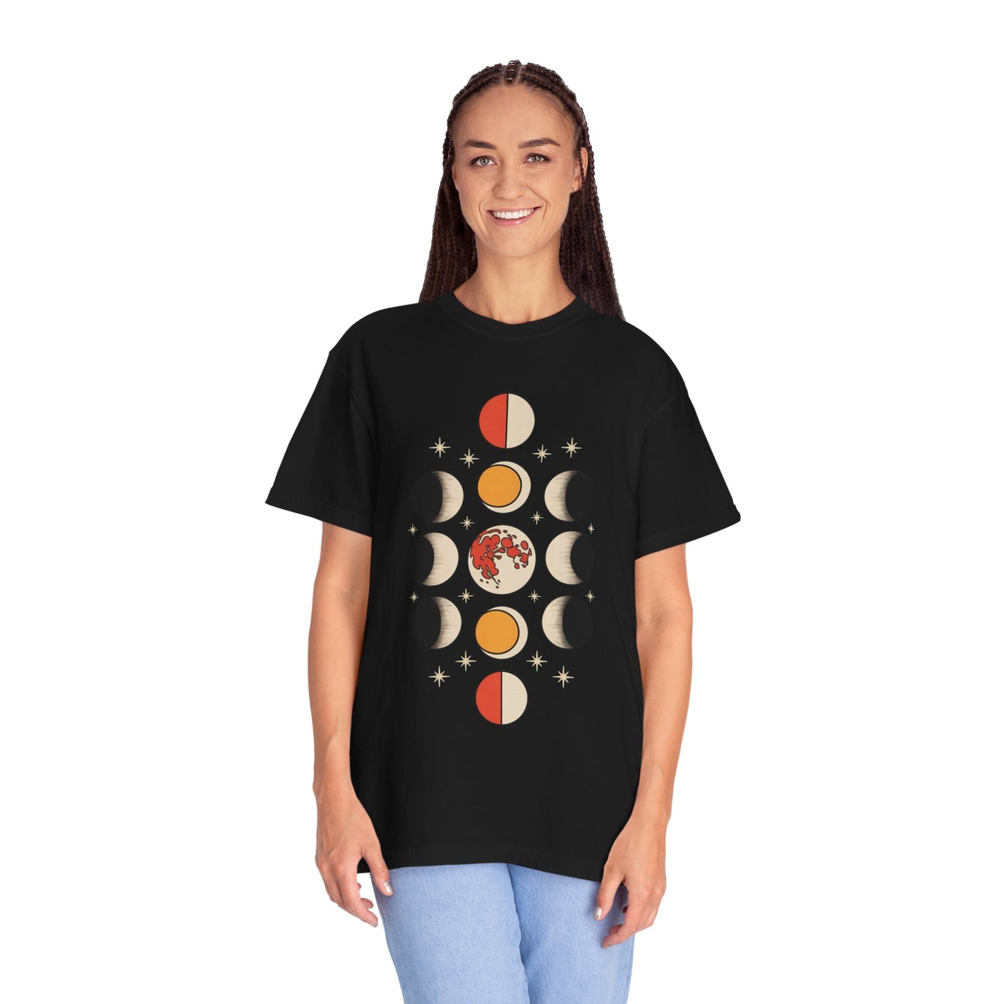 Lunar Phases Tee – Vintage Moon Cycle Graphic Shirt