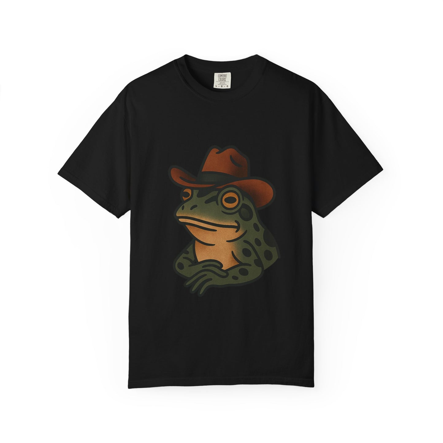 Cowboy Frog Tattoo Tee – Comfort Colors Unisex Garment-Dyed T-Shirt