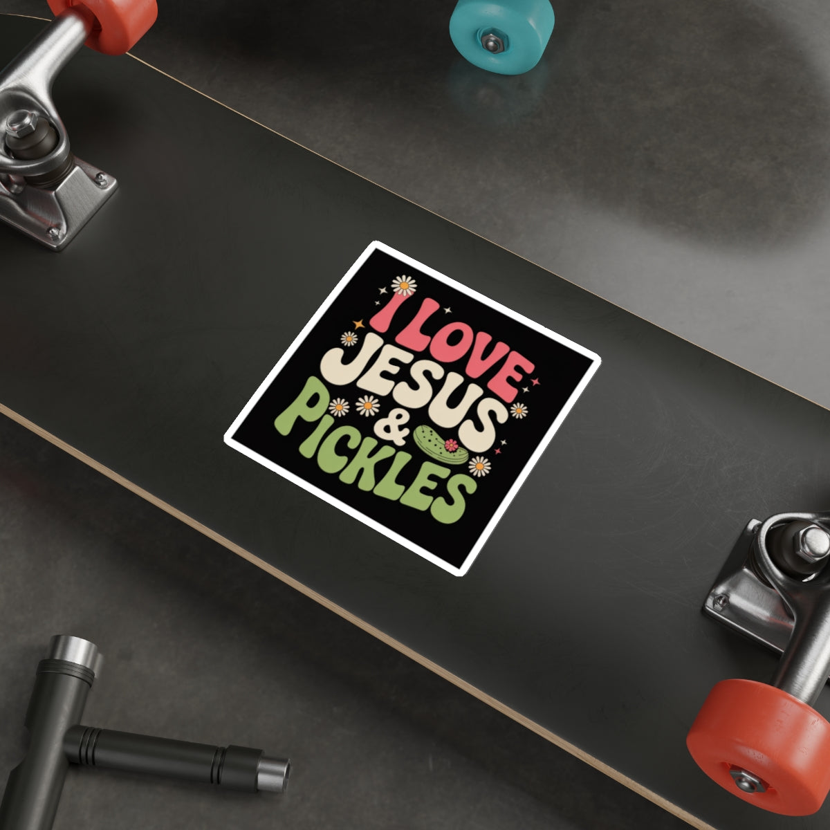 I Love Jesus & Pickles Sticker – Die-Cut Vinyl Sticker