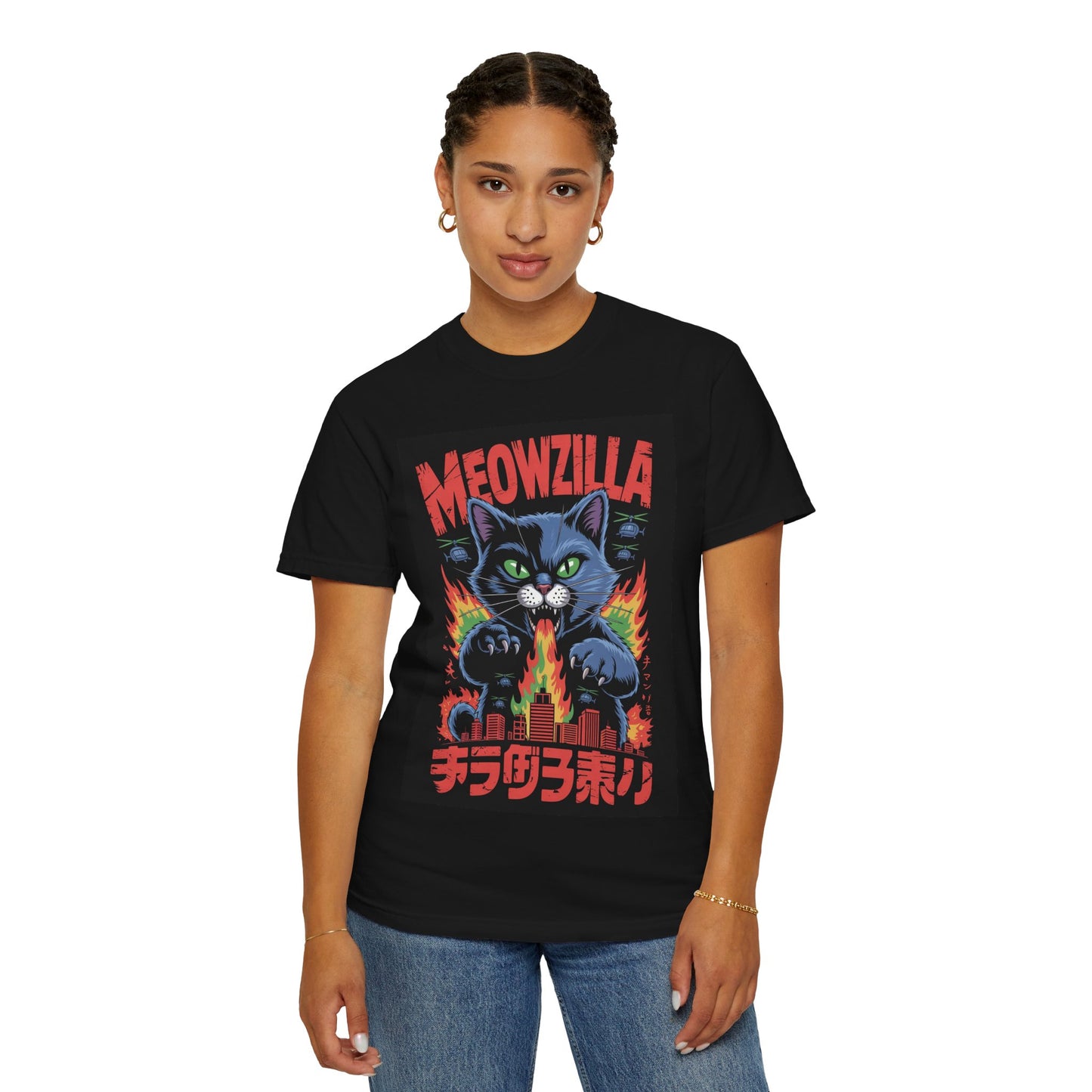 Meowzilla Tee – Retro Cat Kaiju Comfort Colors T-Shirt