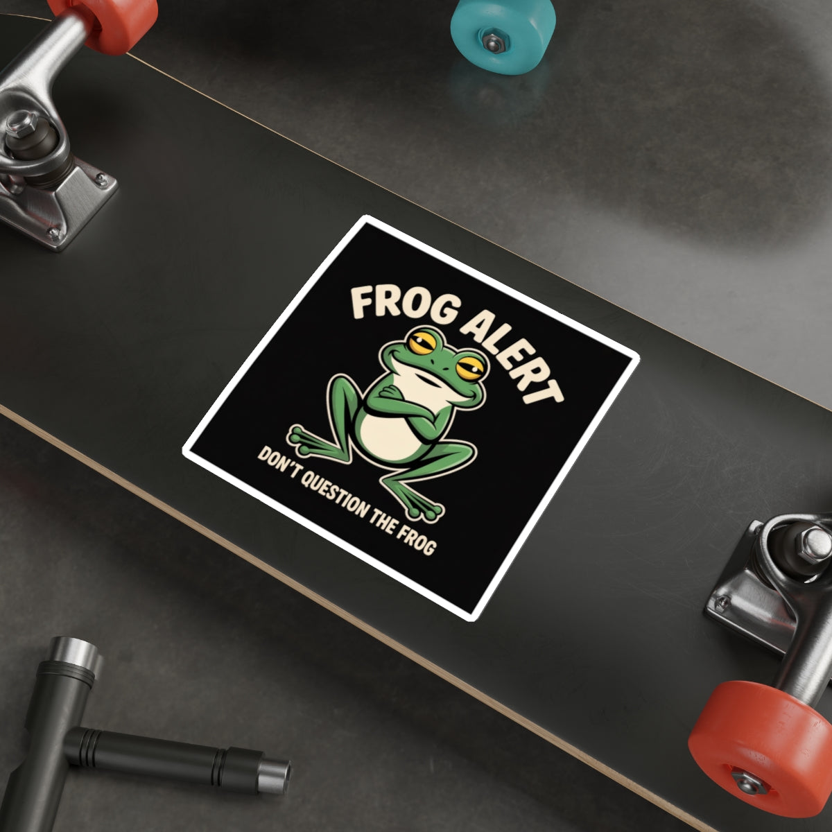 Frog Alert Sticker – Die-Cut Vinyl Sticker