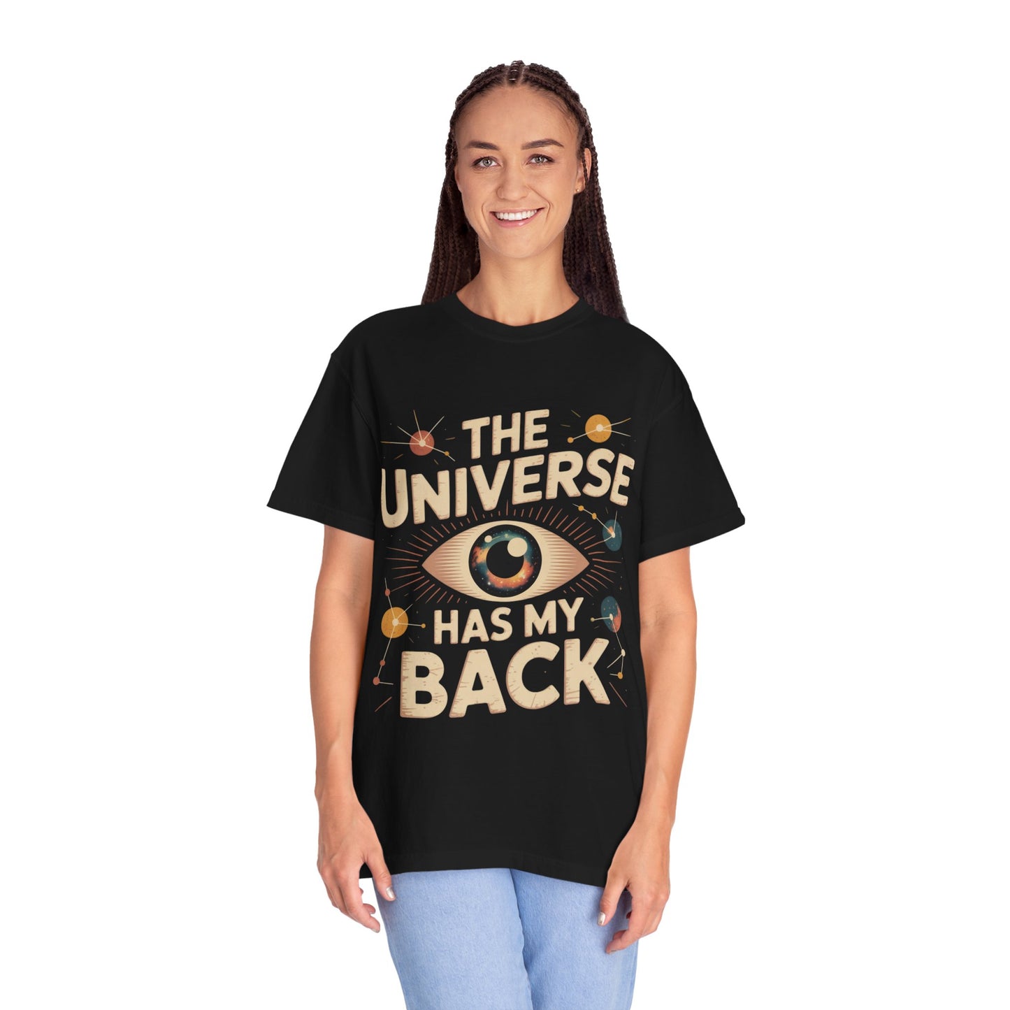 The Universe Has My Back Tee – Cosmic Eye Spiritual Comfort Colors T-Shirt