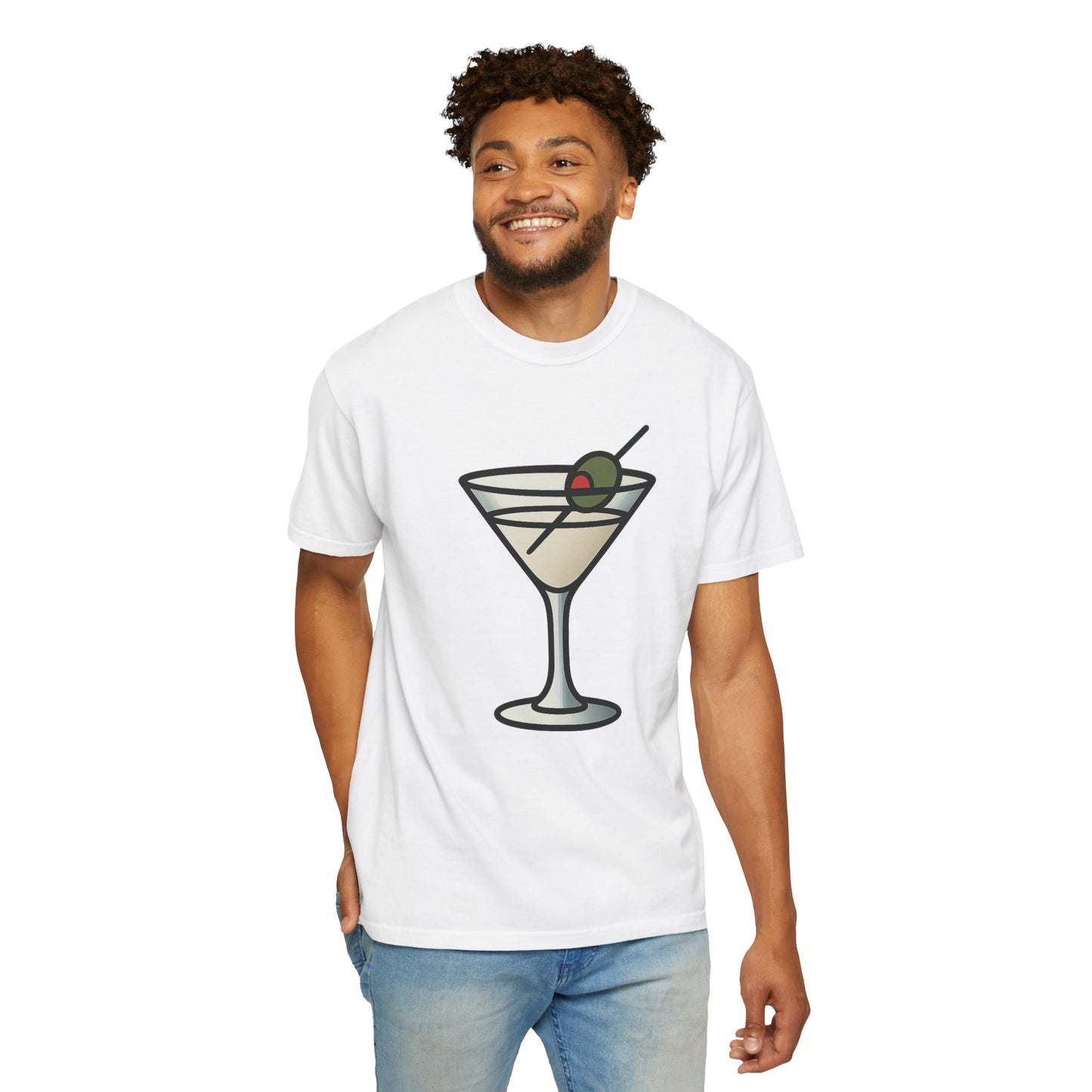 Classic Martini Glass Tee – Comfort Colors Unisex Garment-Dyed T-Shirt