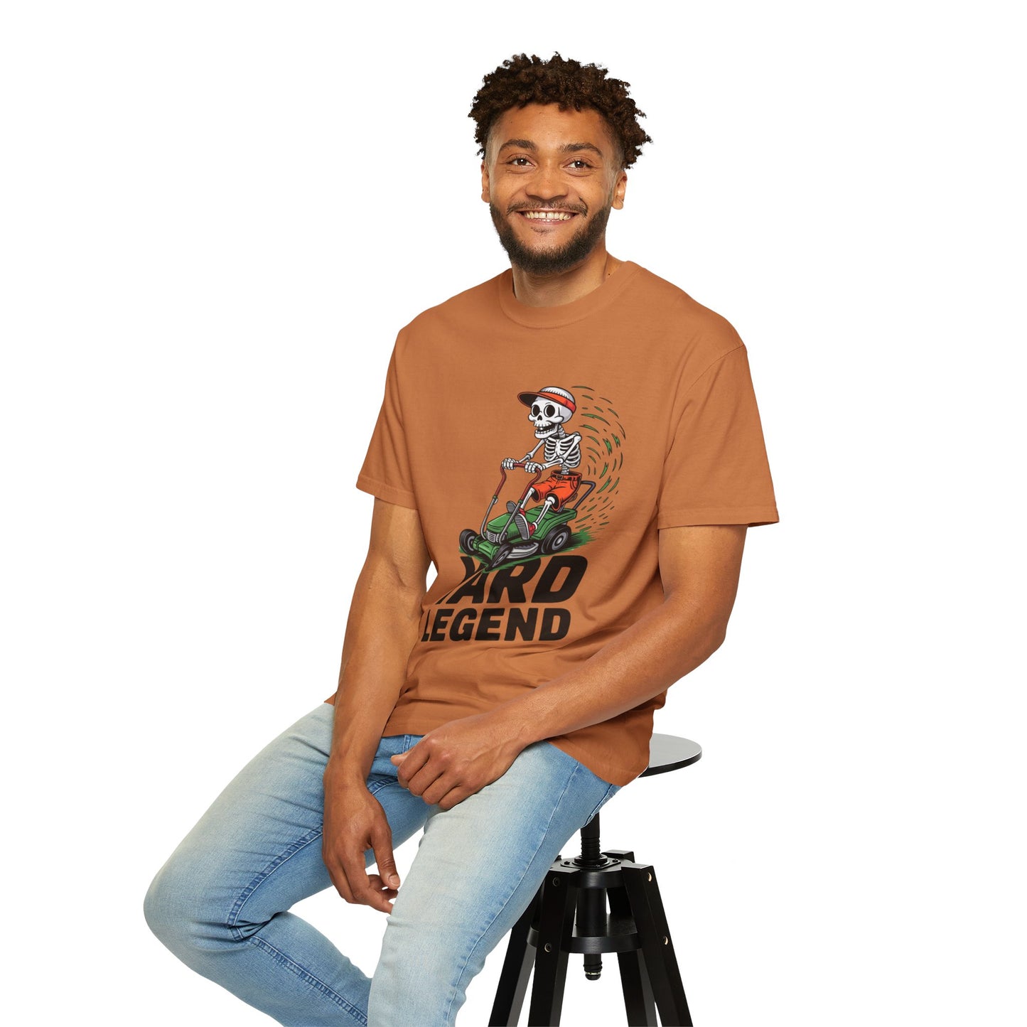 Yard Legend Skeleton Tee – Funny Lawn Mowing Comfort Colors T-Shirt